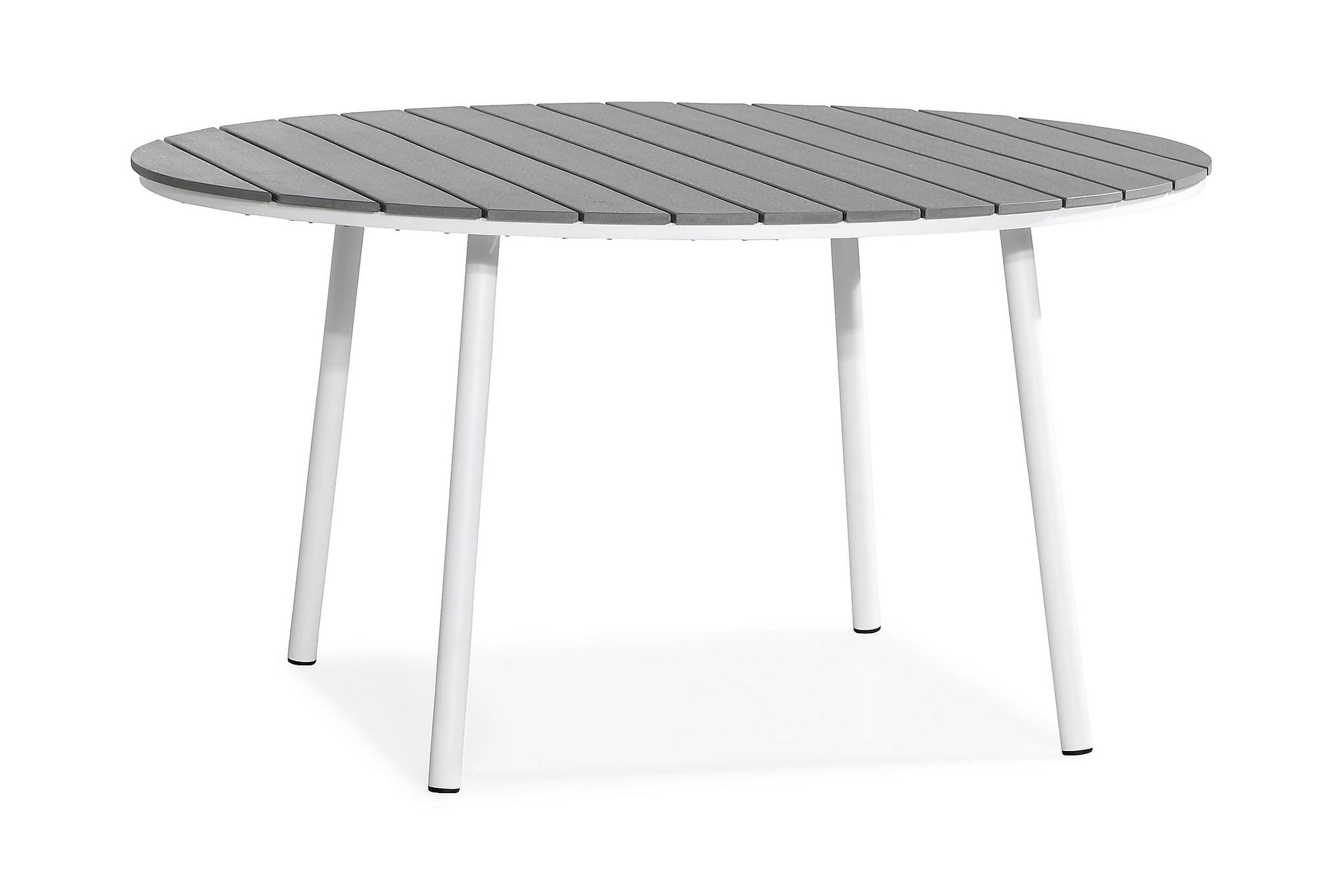 Tunis Runt Matbord Utomhus 140 cm Träbord Utebord Grå