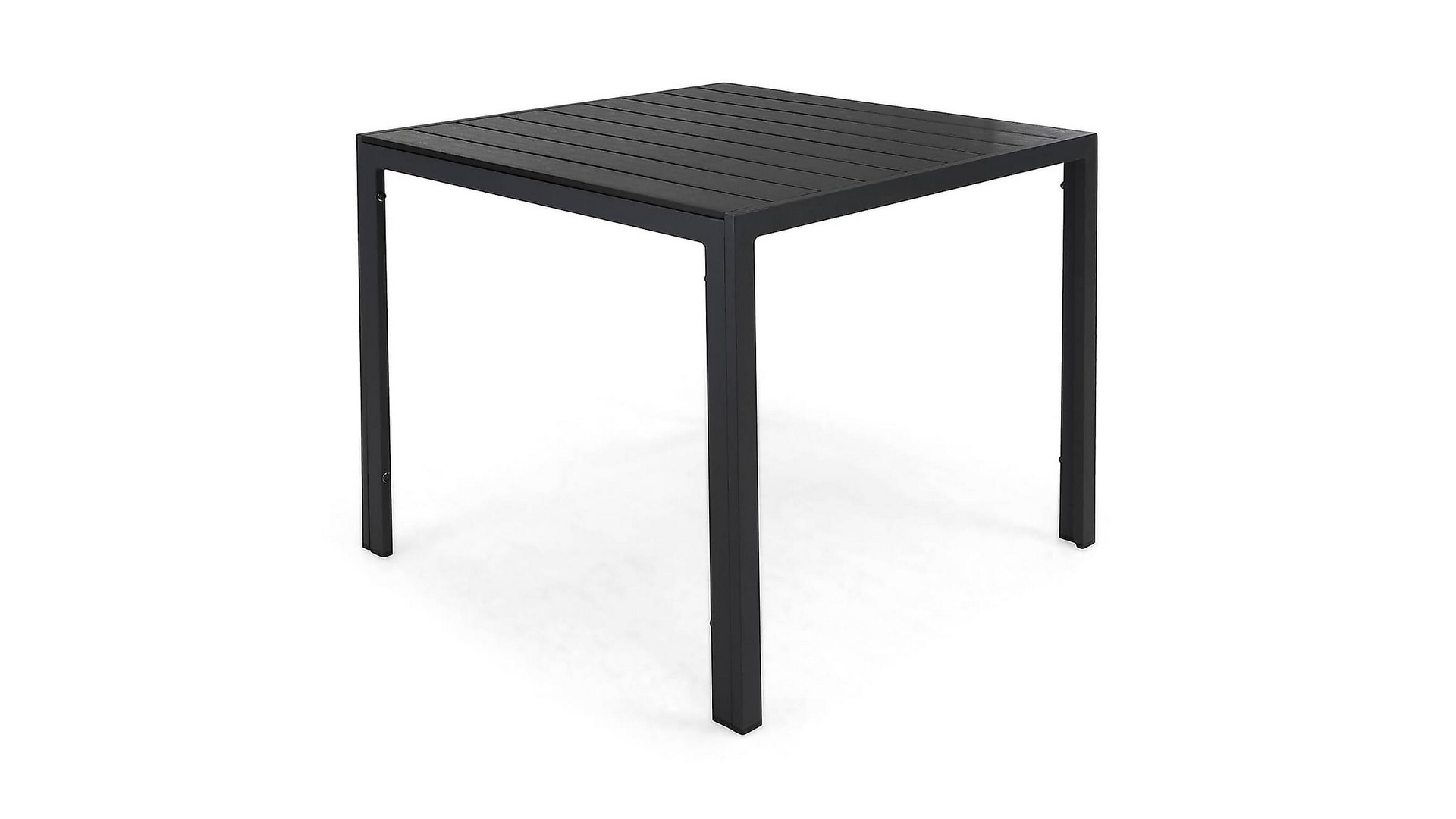 Tunis Utebord 90x90 cm Litet Matbord Utomhus för Uteplats i Aintwood Svart