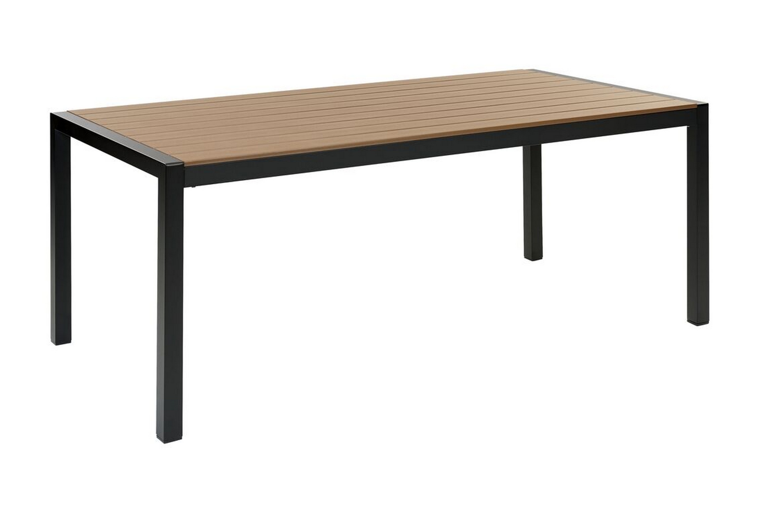 Matbord Utomhus Pereta 180x90 cm Ljusbrun/Svart