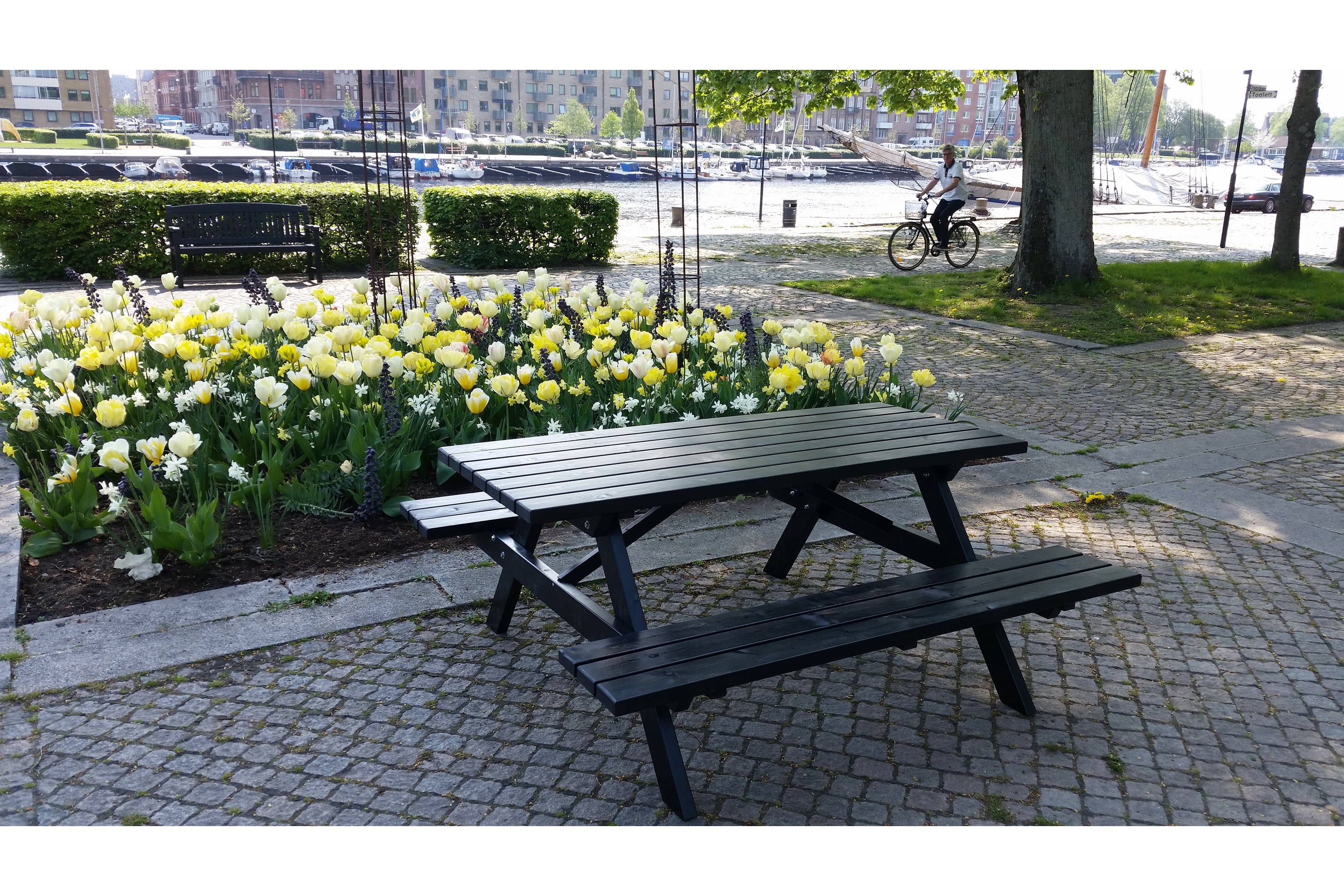 Picknickbord 170 cm Svart Eden Wood