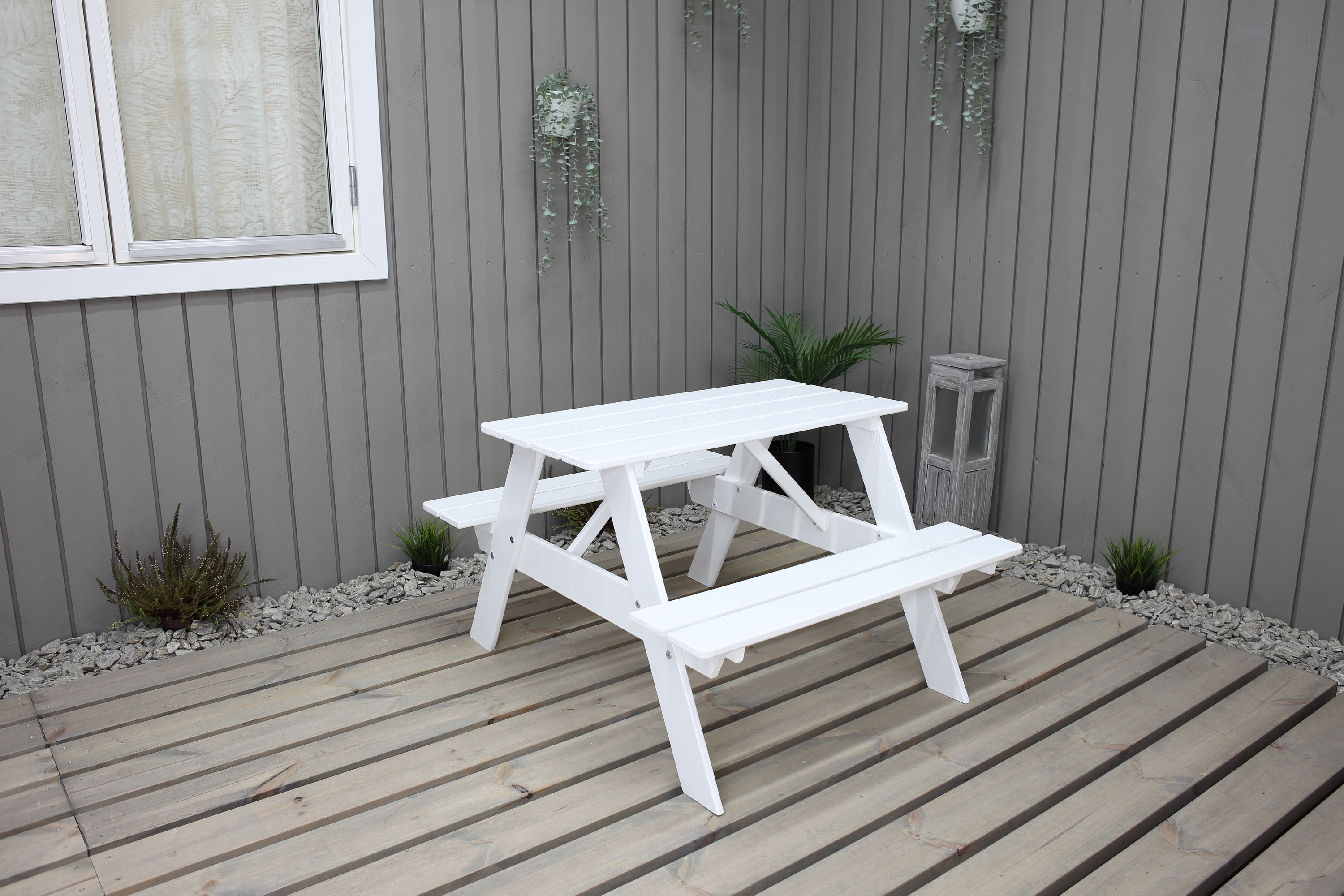 Picknickbord Nancie Mini Vit Vit
