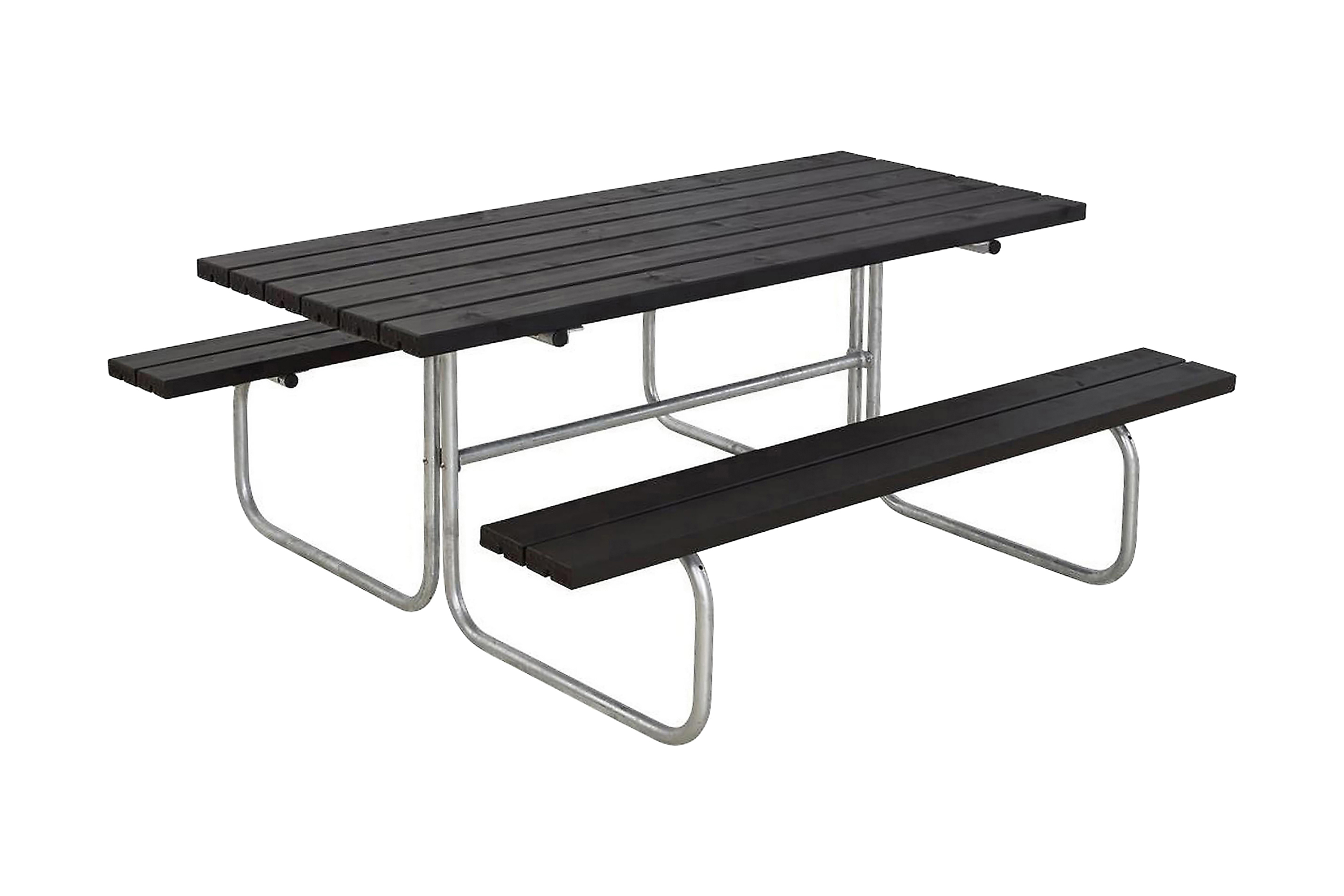 PLUS Classic bord-och bänkset 155x177x73 cm Mörkgrå