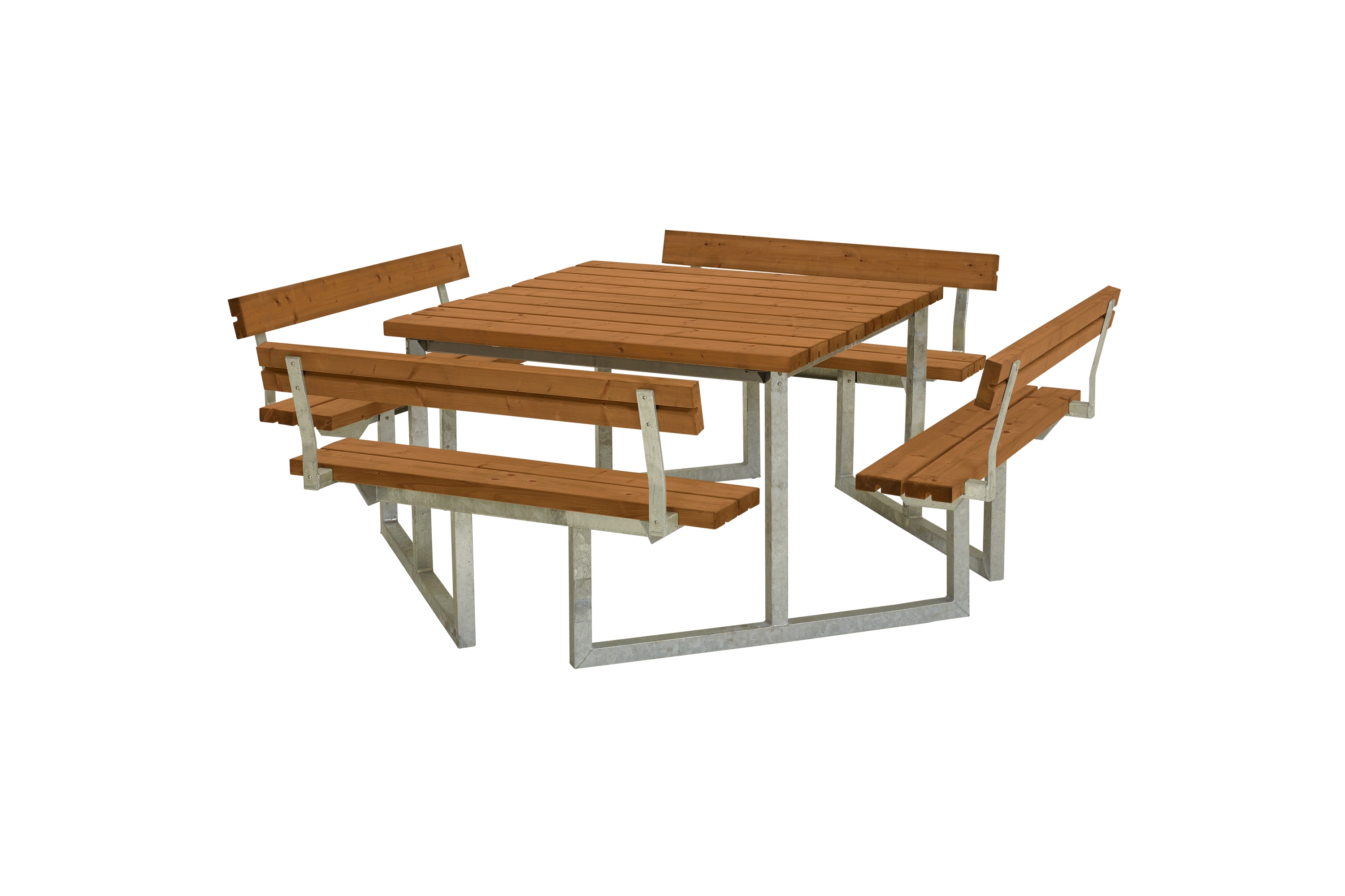 PLUS Twist Bord/Bänkset med 4 Ryggstöd 227 cm Grundmålad Tea
