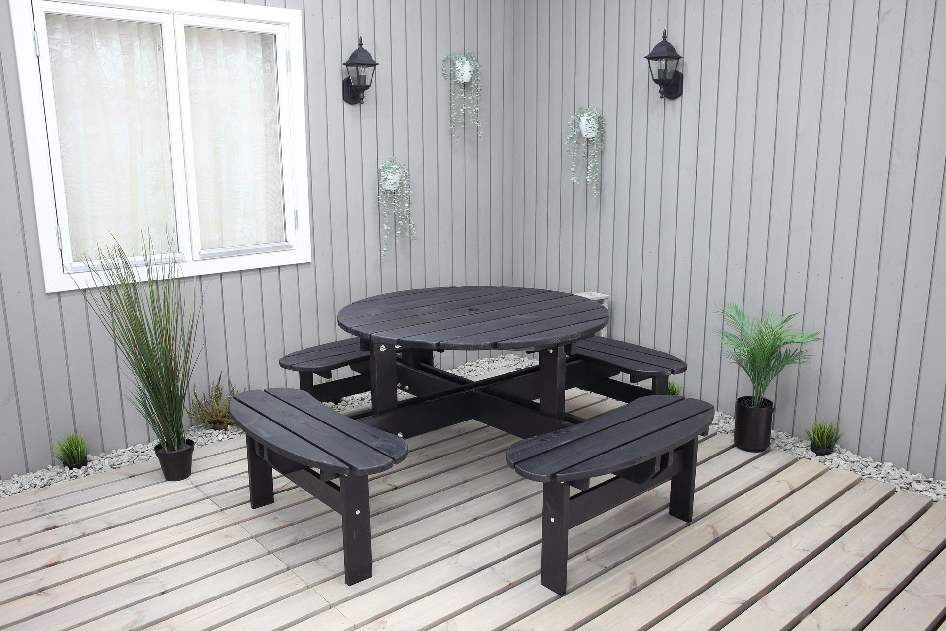 Rogolo Picknickbord 199 cm - Kaffesvart