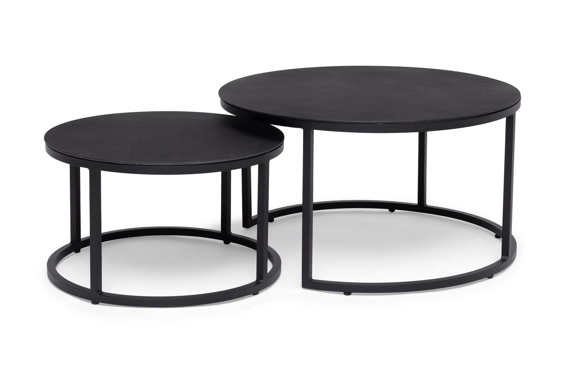 Hillerstorp Jet Set SatsUtebord Rund - Glas/Svart