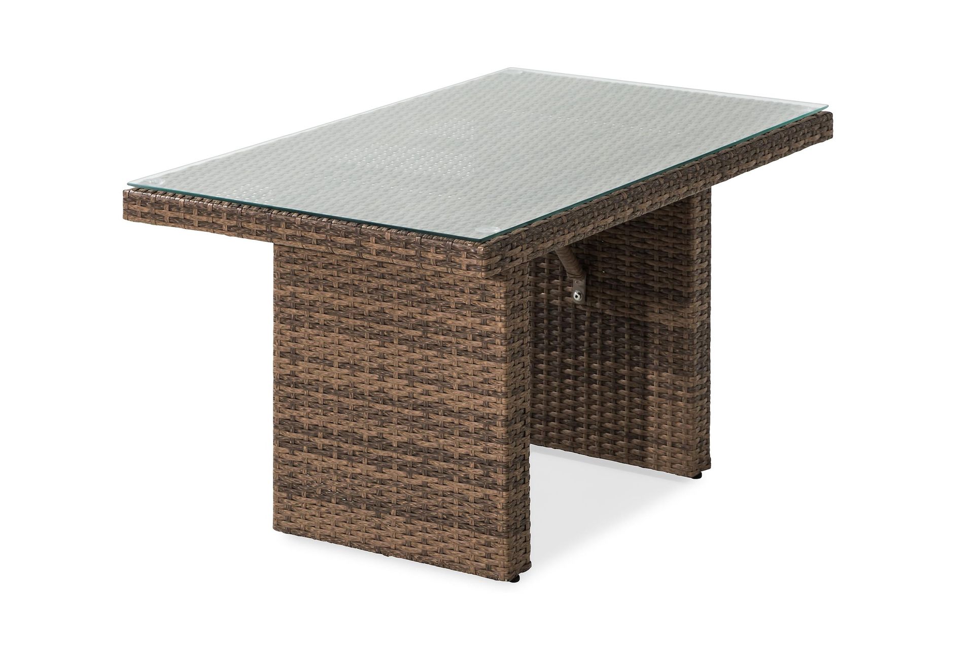 Bahamas Loungebord och Soffbord Utomhus 100 cm Konstrotting Glas - Sand