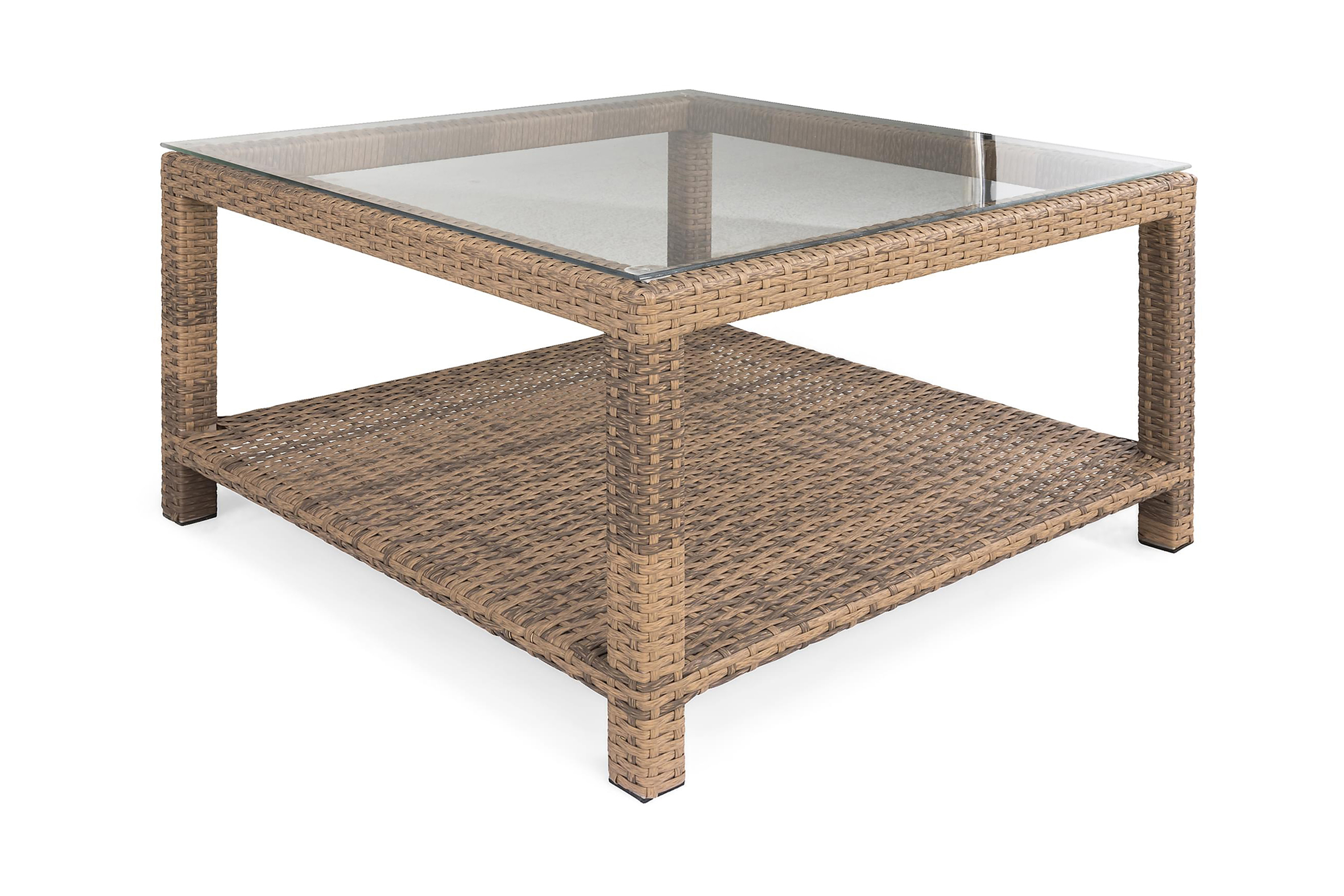 Bord Bahamas 75x75 cm med Hylla Sand