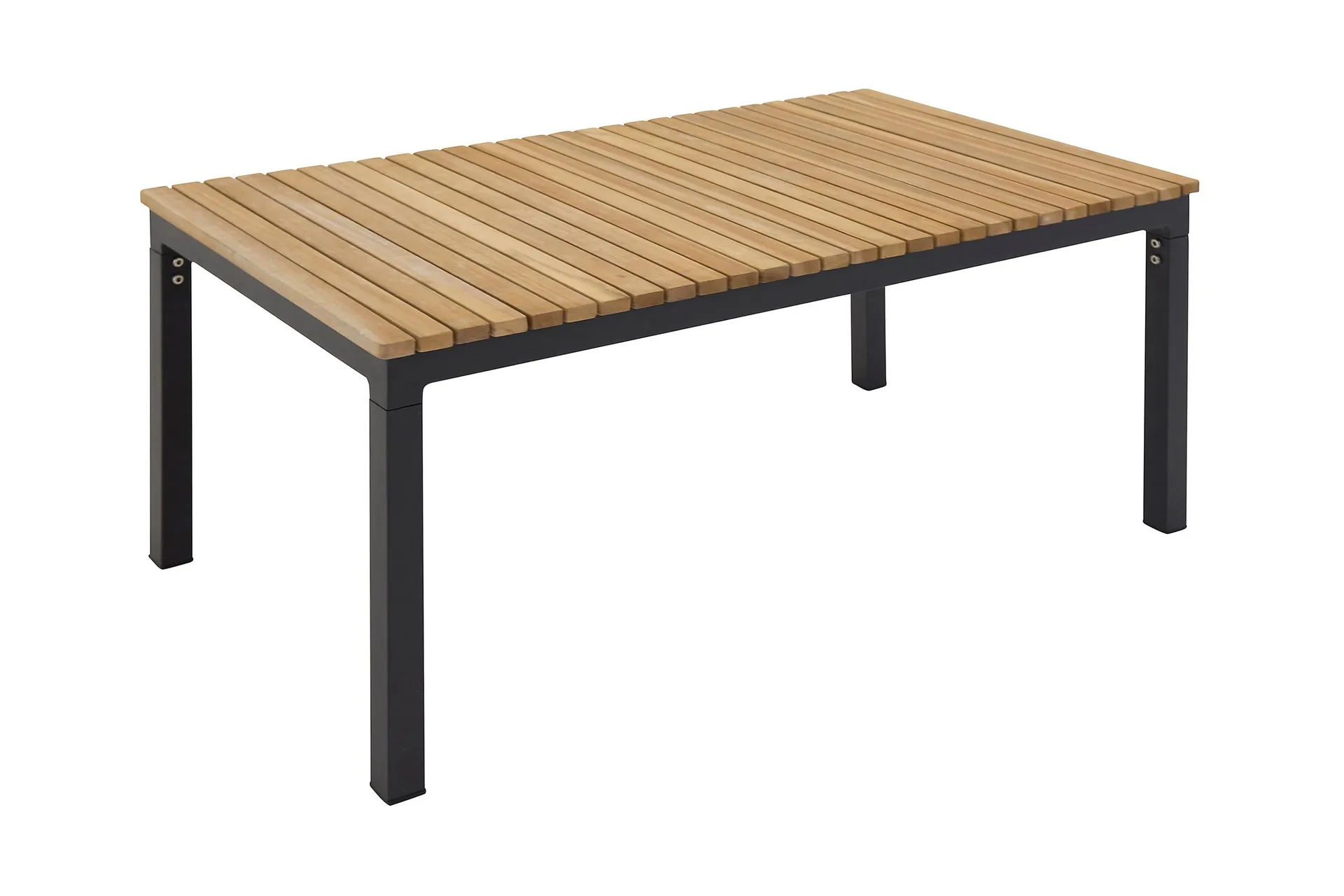 Brasilia Soffbord och Loungebord Utomhus 110 cm Teak Tr&auml; - Svart
