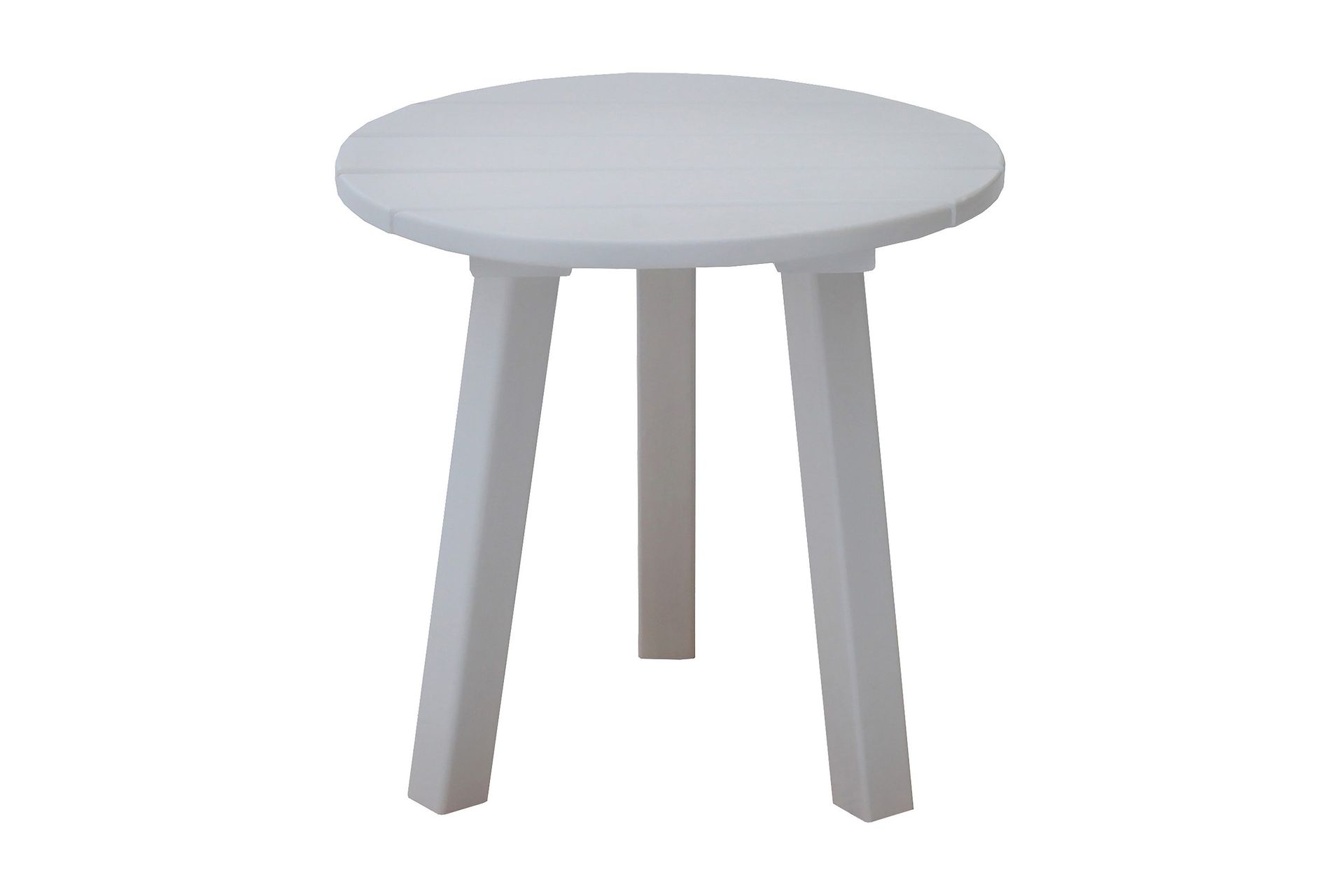 KVARNVIK Runt Litet Soffbord och Sidobord Utomhus 50 cm Tr&auml; - Vit