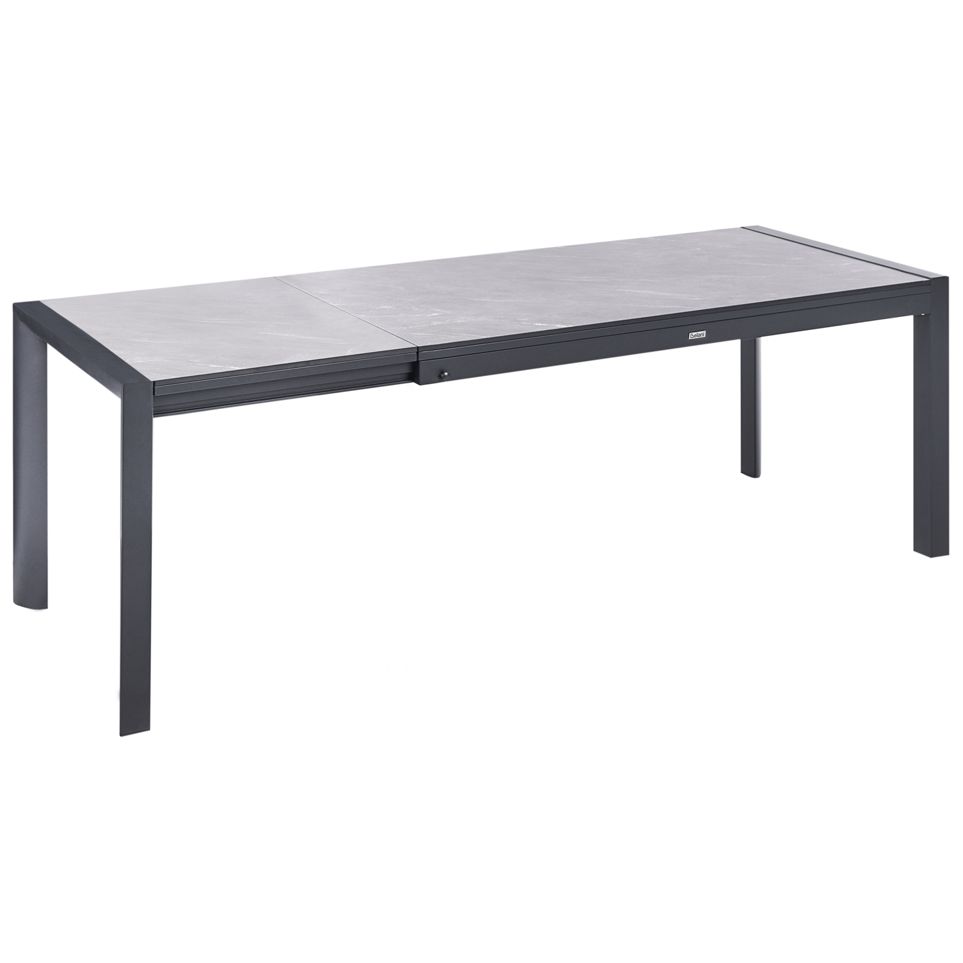 Utdragbart Matbord utomhus Binasco 90x160/220 cm - Grå/Svart