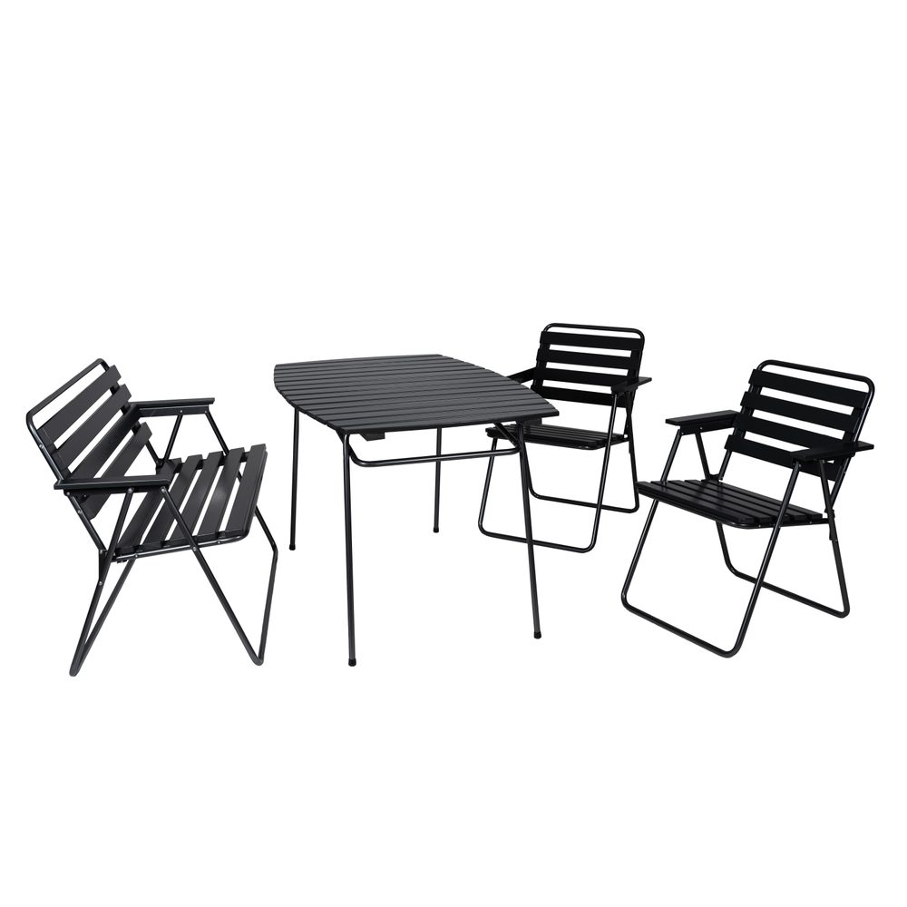 Bordsgruppset Varax Retro 403 2 st 305 302 GråSvart GråSvart