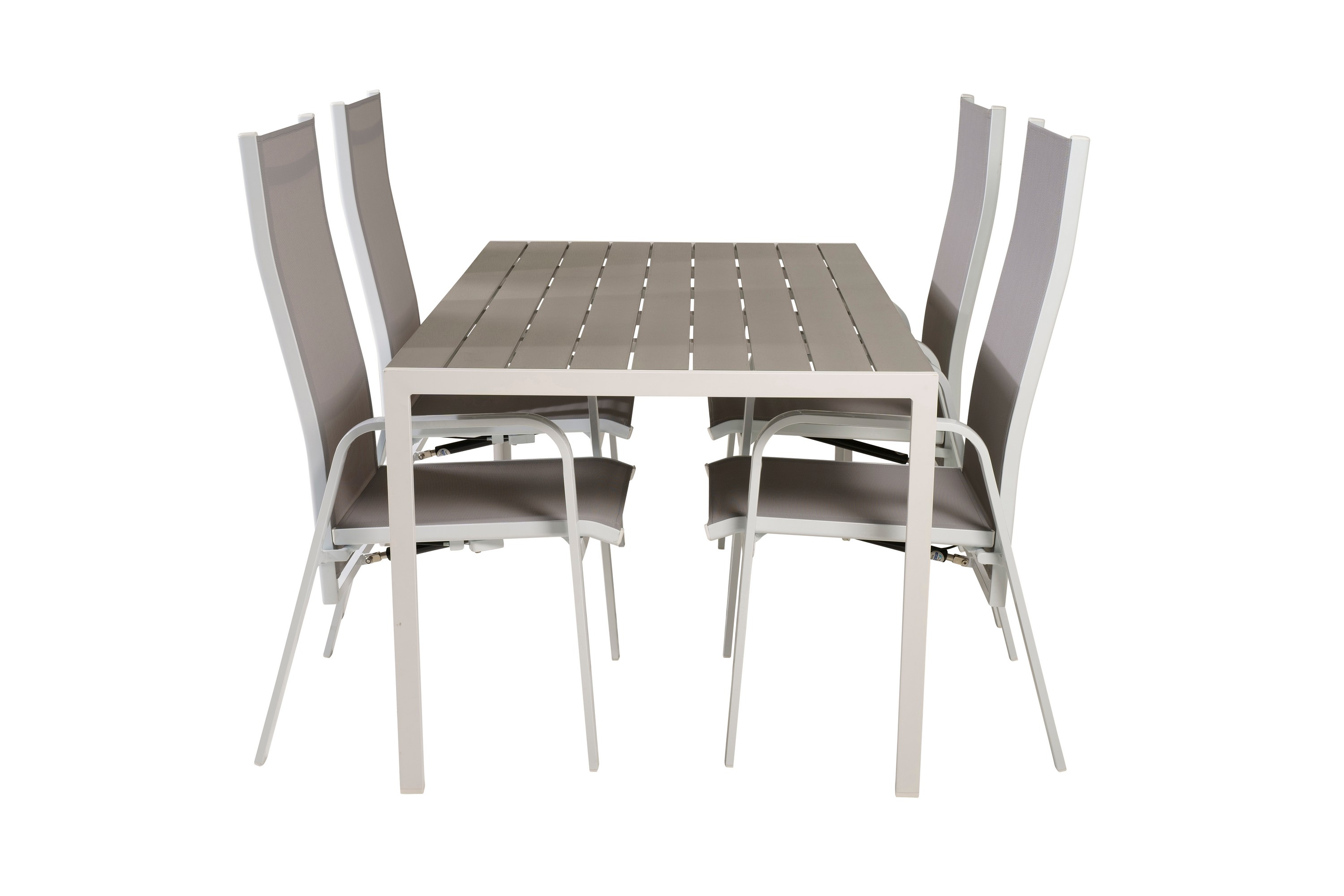 Break Matgrupp Utomhus 150 cm 4 st Copacabana Matstolar Utomhusar GråVit