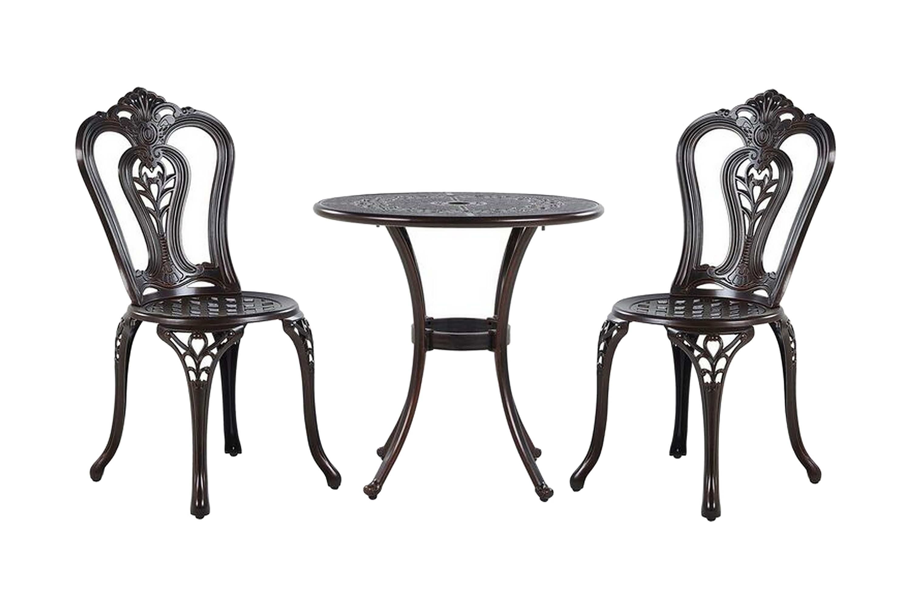 Balkongset Radogna 65 cm 2 Utestolar Brun