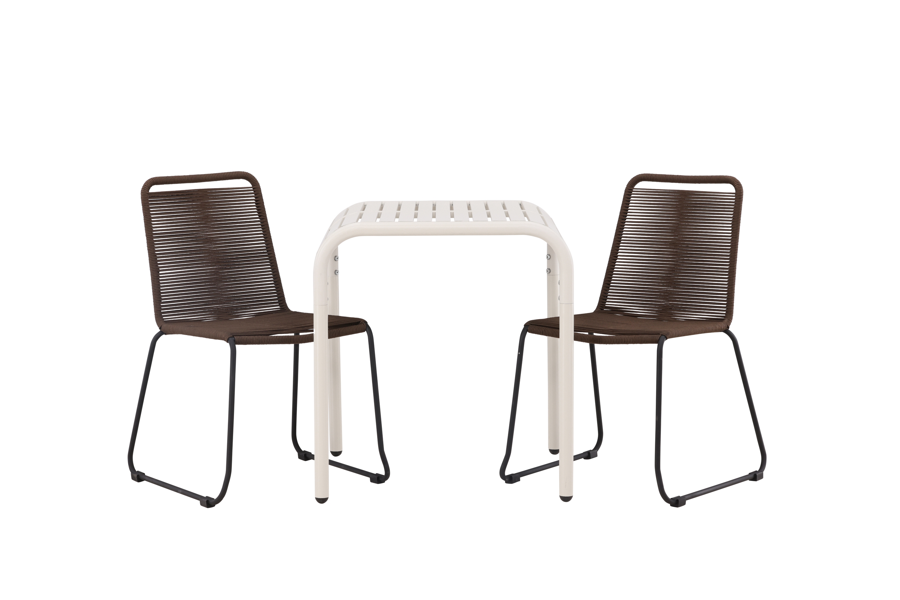 Borneo Caféset 70 cm 2 st Lindos Matstolar Brun/Beige