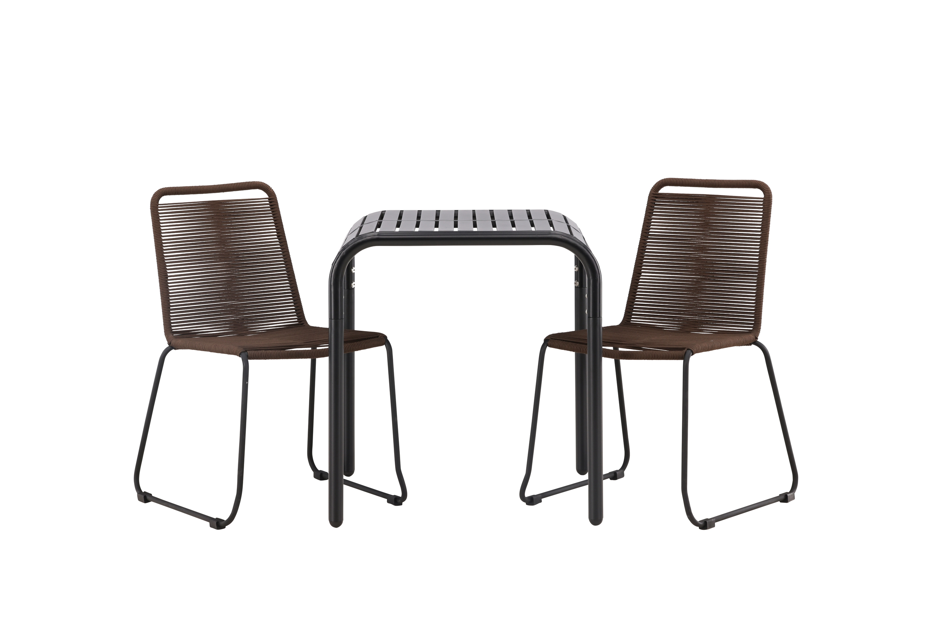 Borneo Caféset 70 cm 2 st Lindos Matstolar Brun/Svart