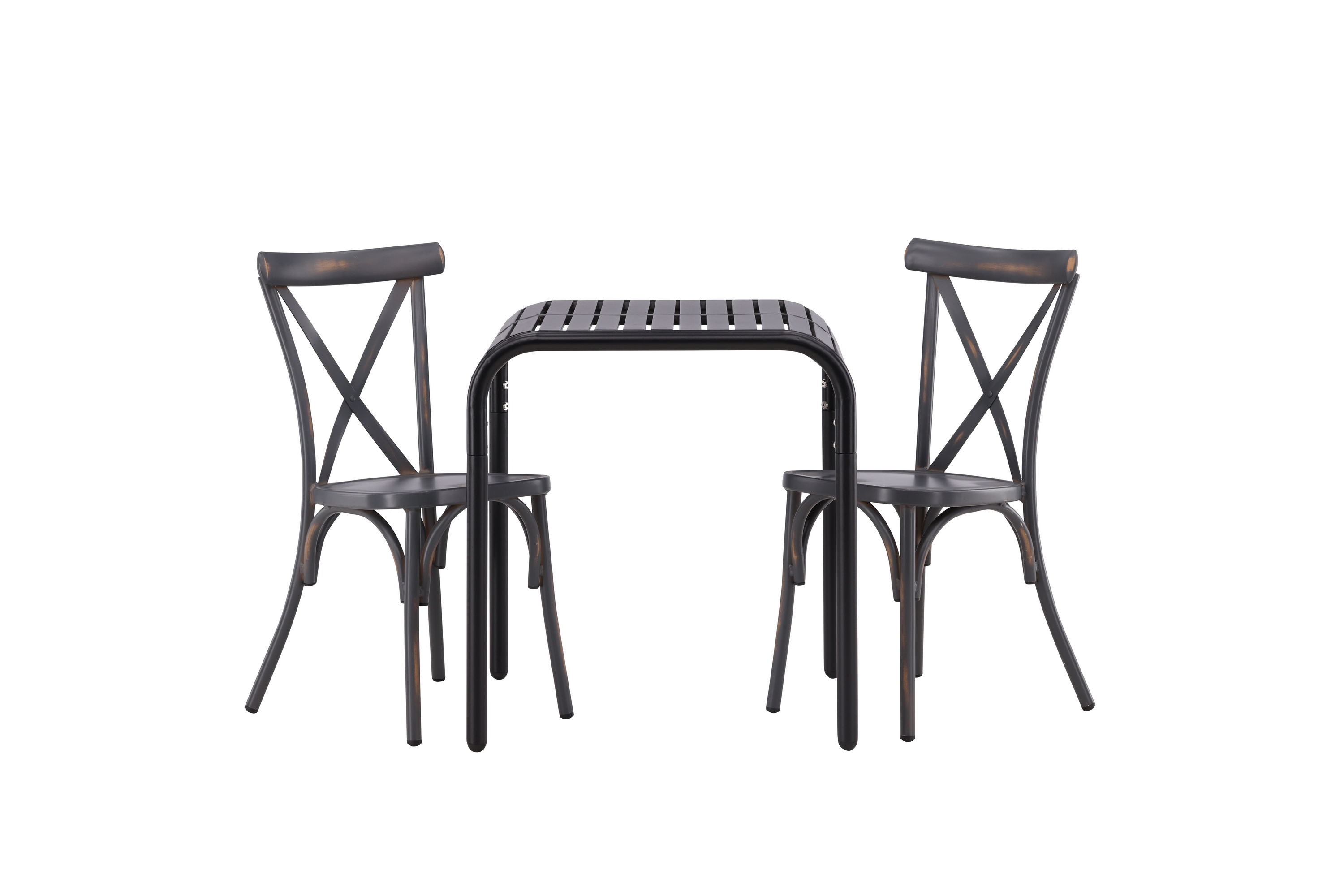 Borneo Caféset 70 cm 2 st Tablas Matstolar MörkgråSvart