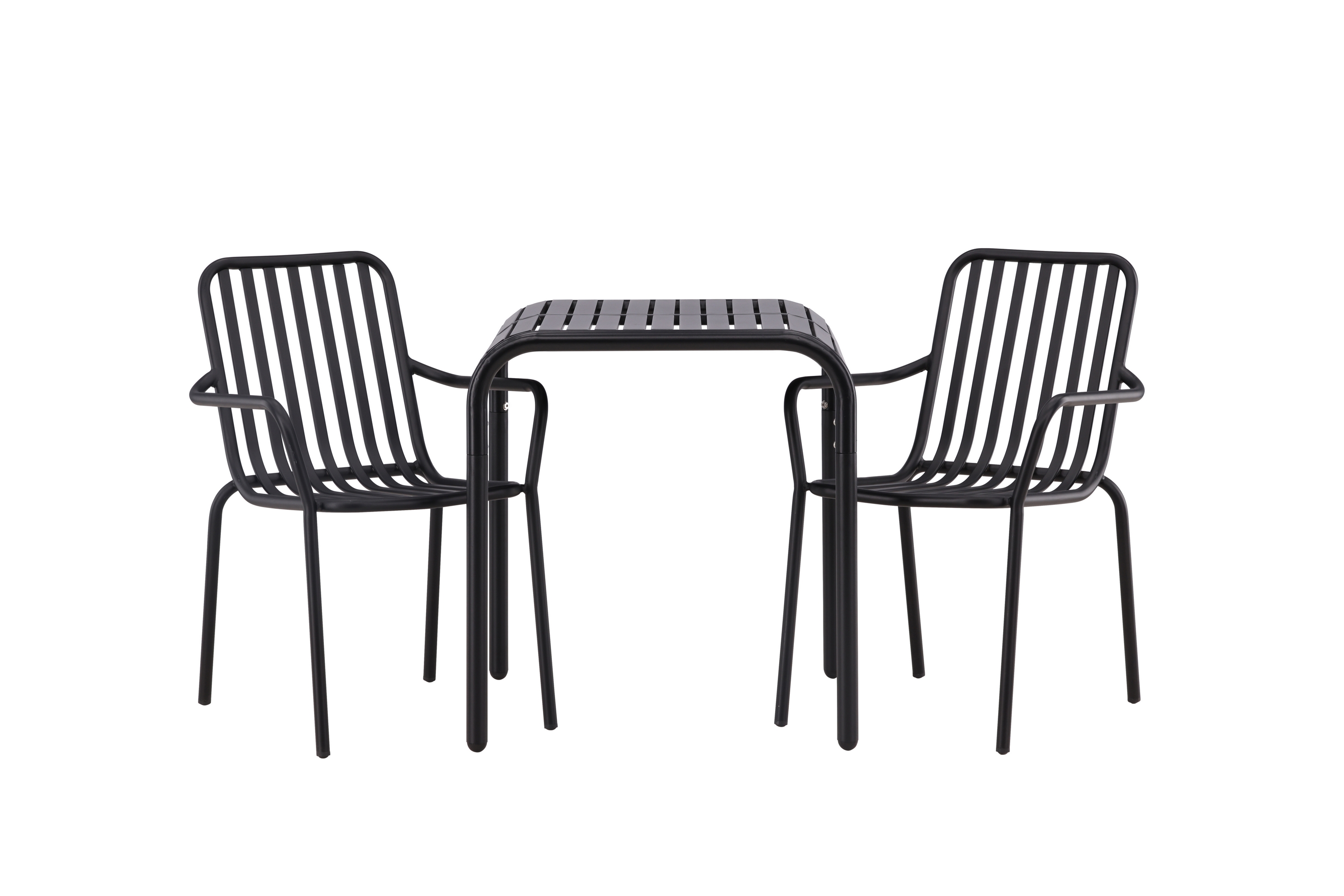 borneo caféset 70 cm + 2 st peking karmstolar - svart