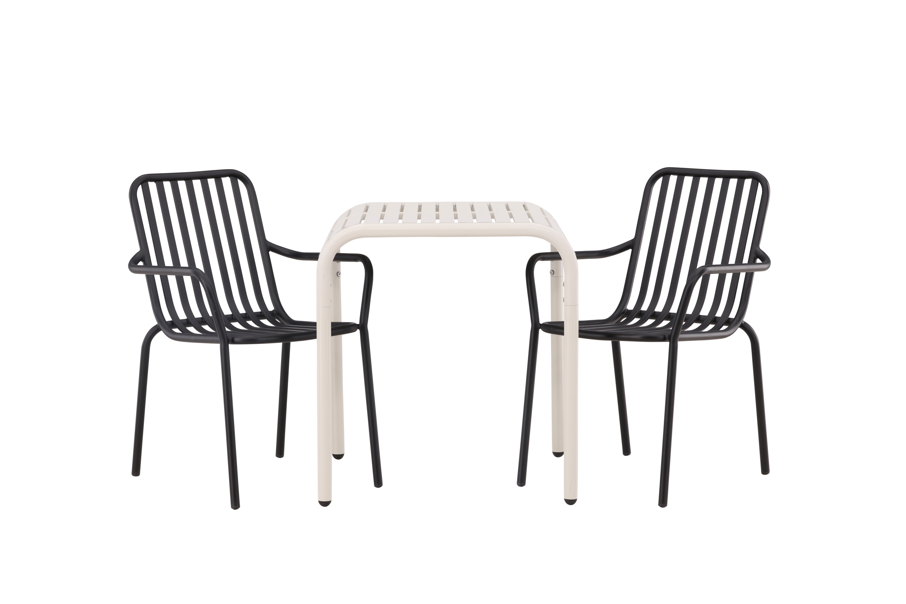 Borneo Caféset 70 cm 2 st Peking Karmstolar Svart/Beige