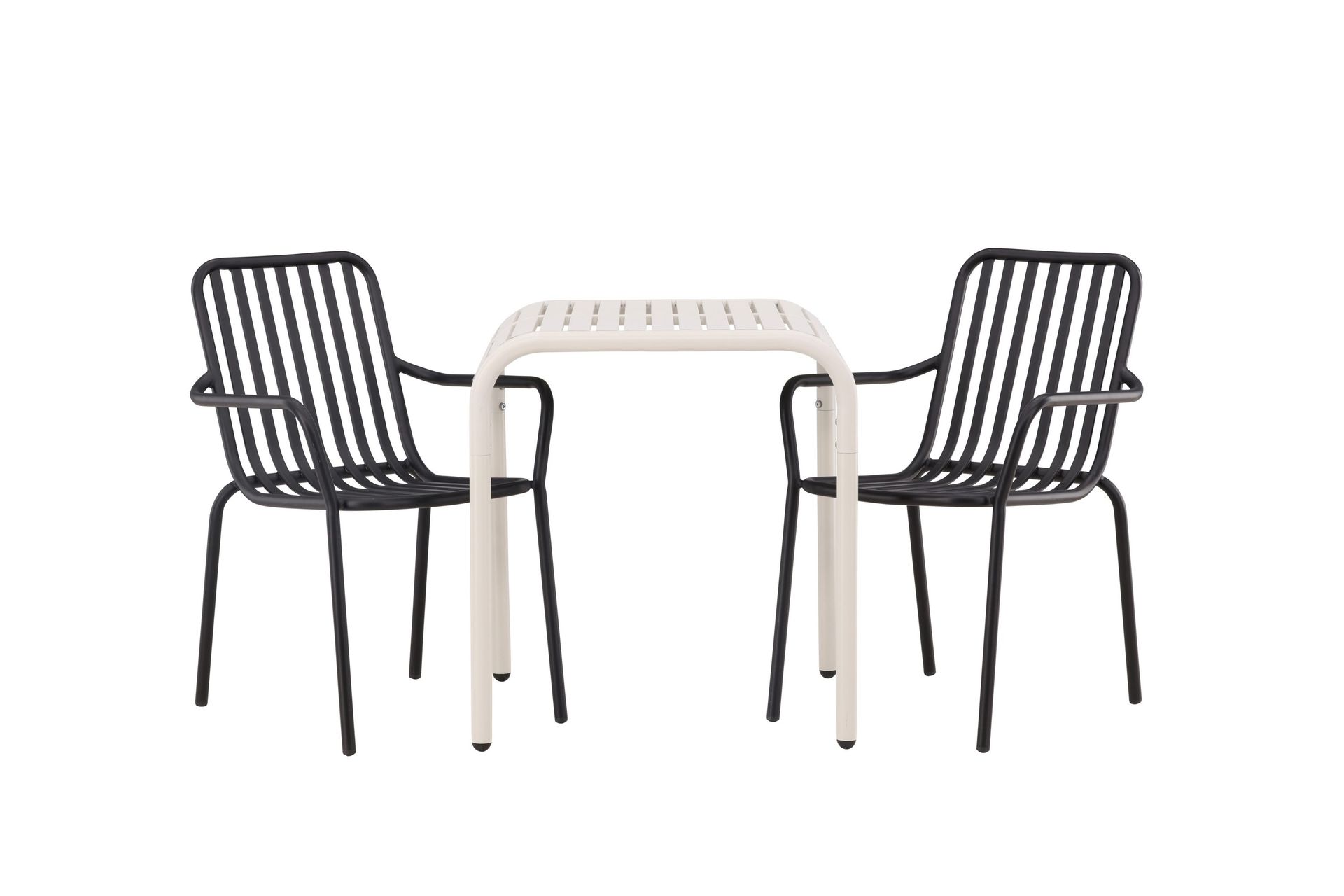 borneo caféset 70 cm + 2 st peking karmstolar - svart/beige