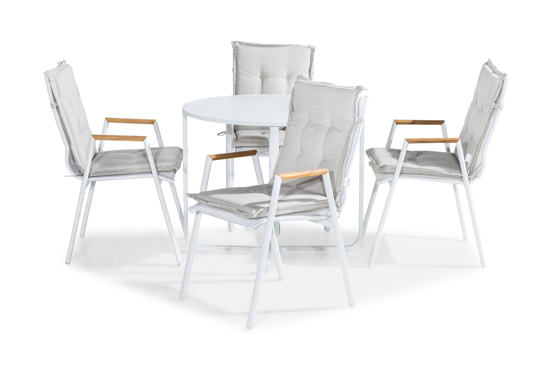 cafégrupp flippy 90 rund + 4 las vegas karmstol m dyna - vitteakoffwhite