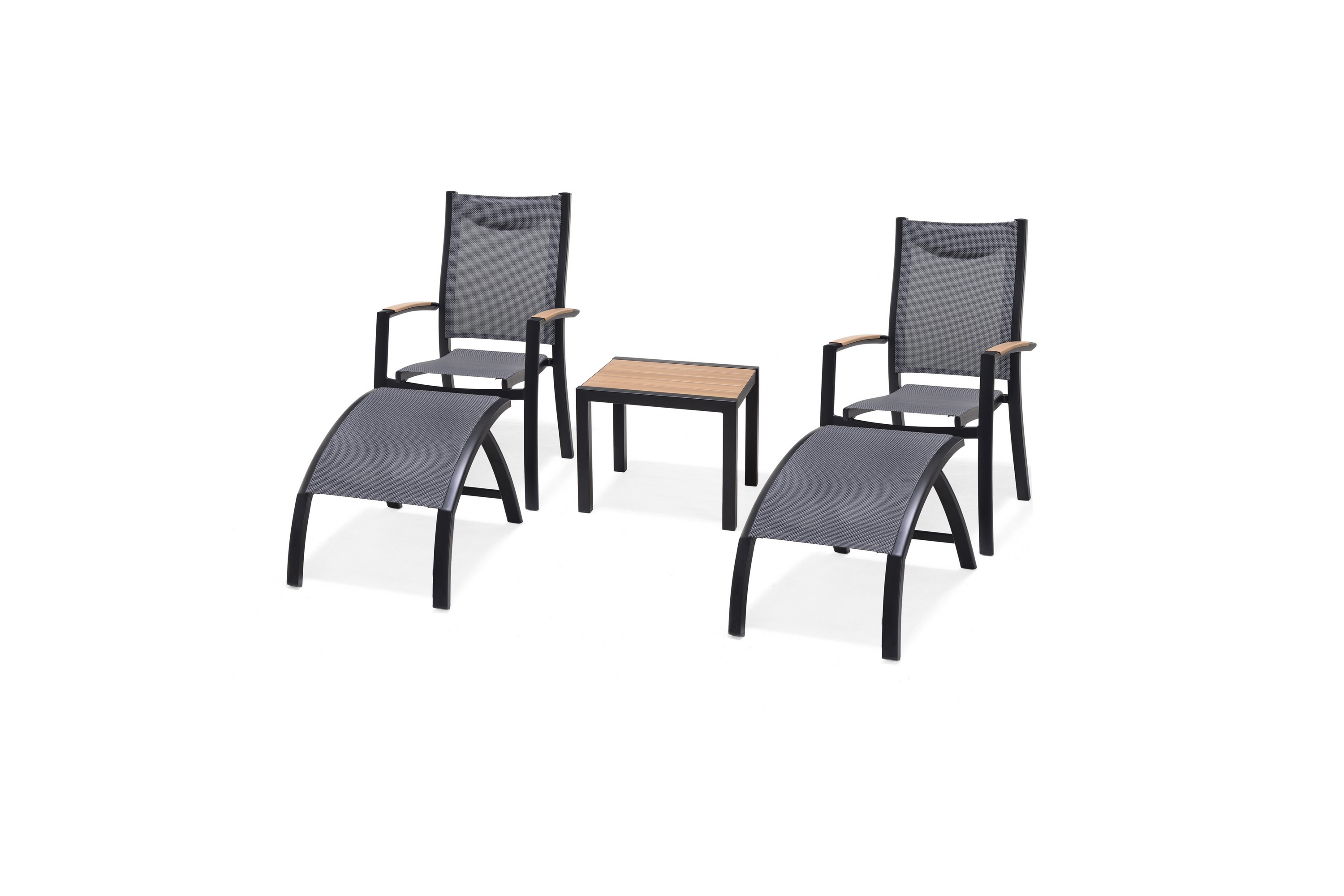 Caféset Panama 50x50 cm 2 Utestolar GråLifestyle Garden