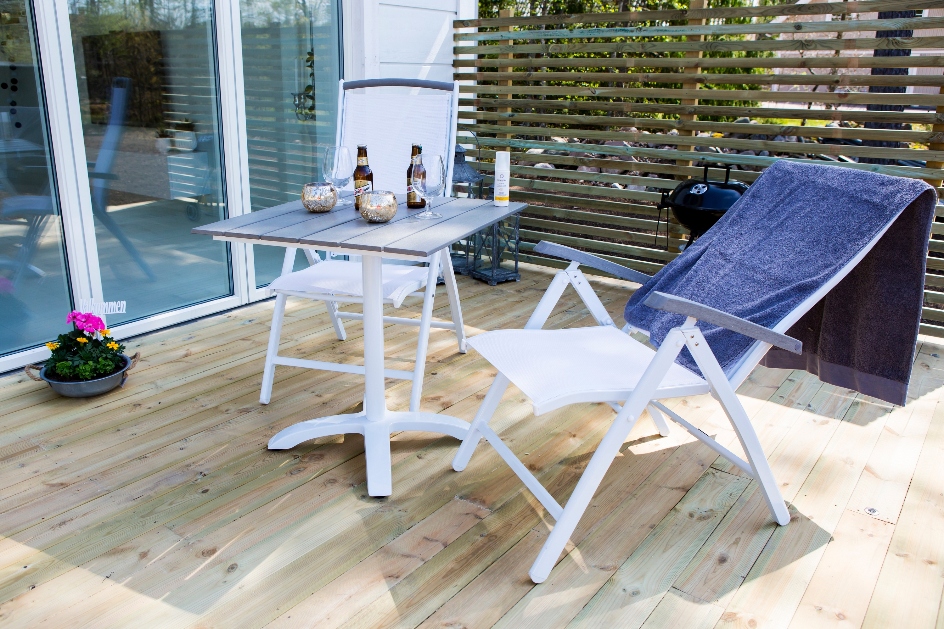 Colorado Caféset 70 cm 2 Albany Matstolar Vit/Grå