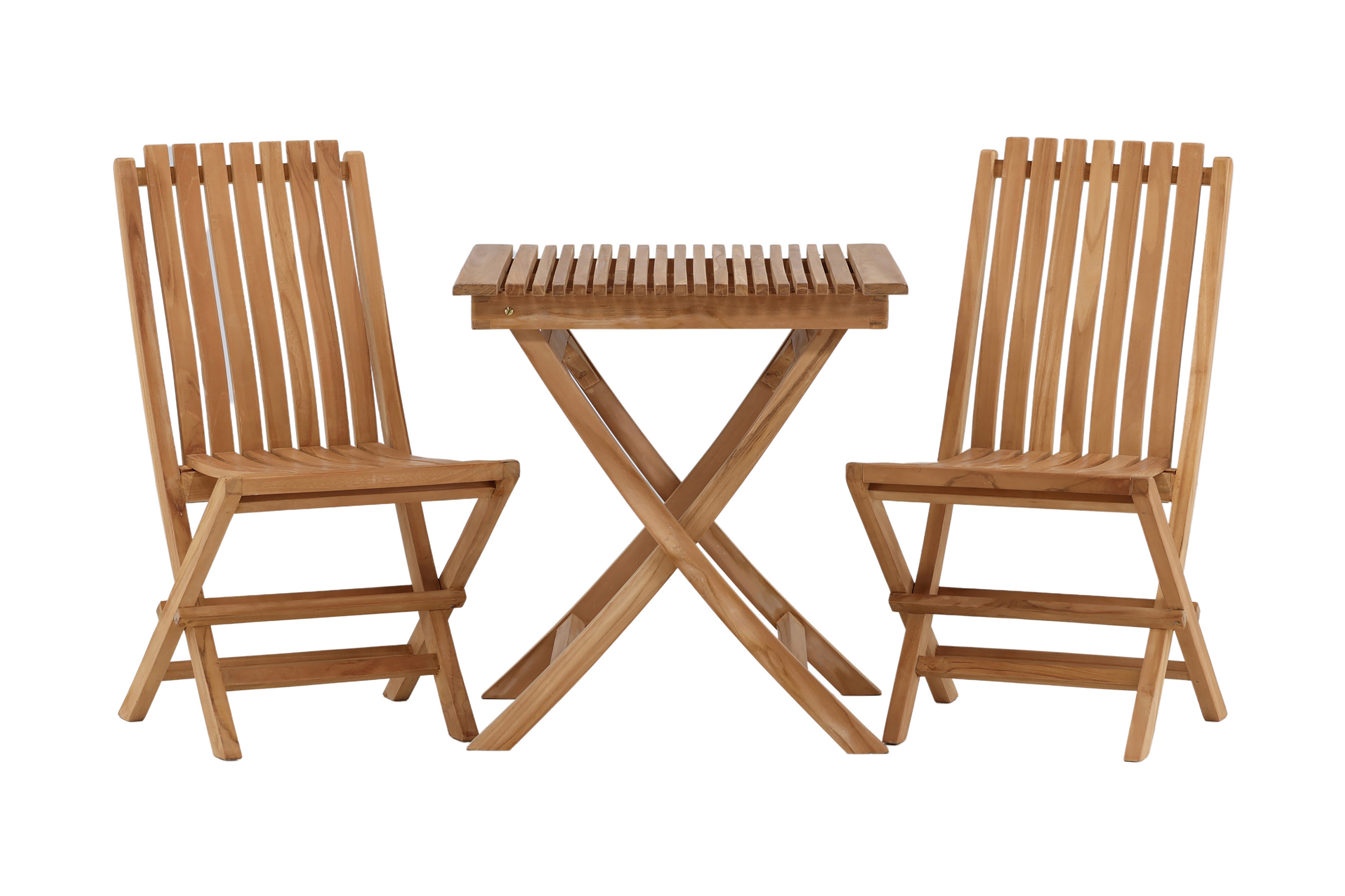 Ghana Caféset 70 cm 2 Ghana Hopfällbar Stol Brun