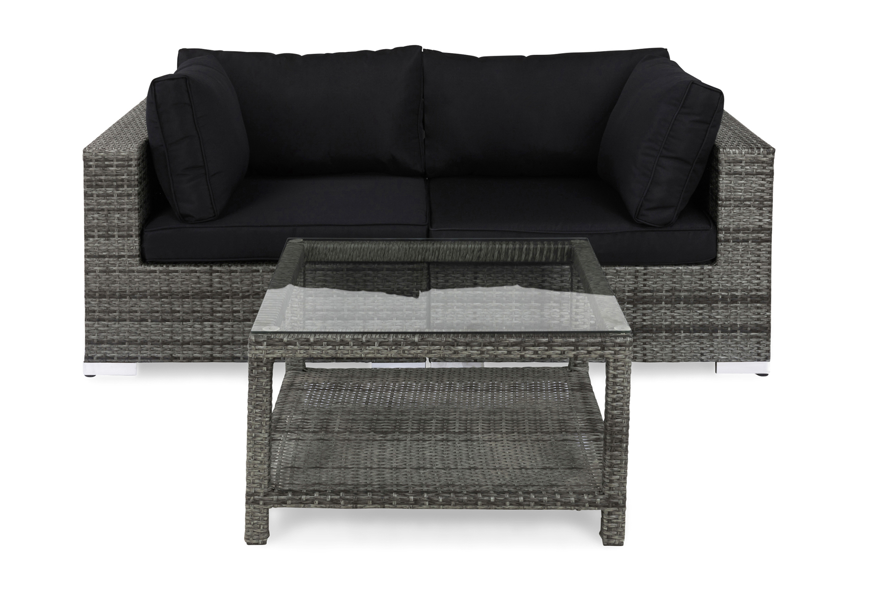 Loungegrupp Bahamas 2-sits Bord 75x75 Grå