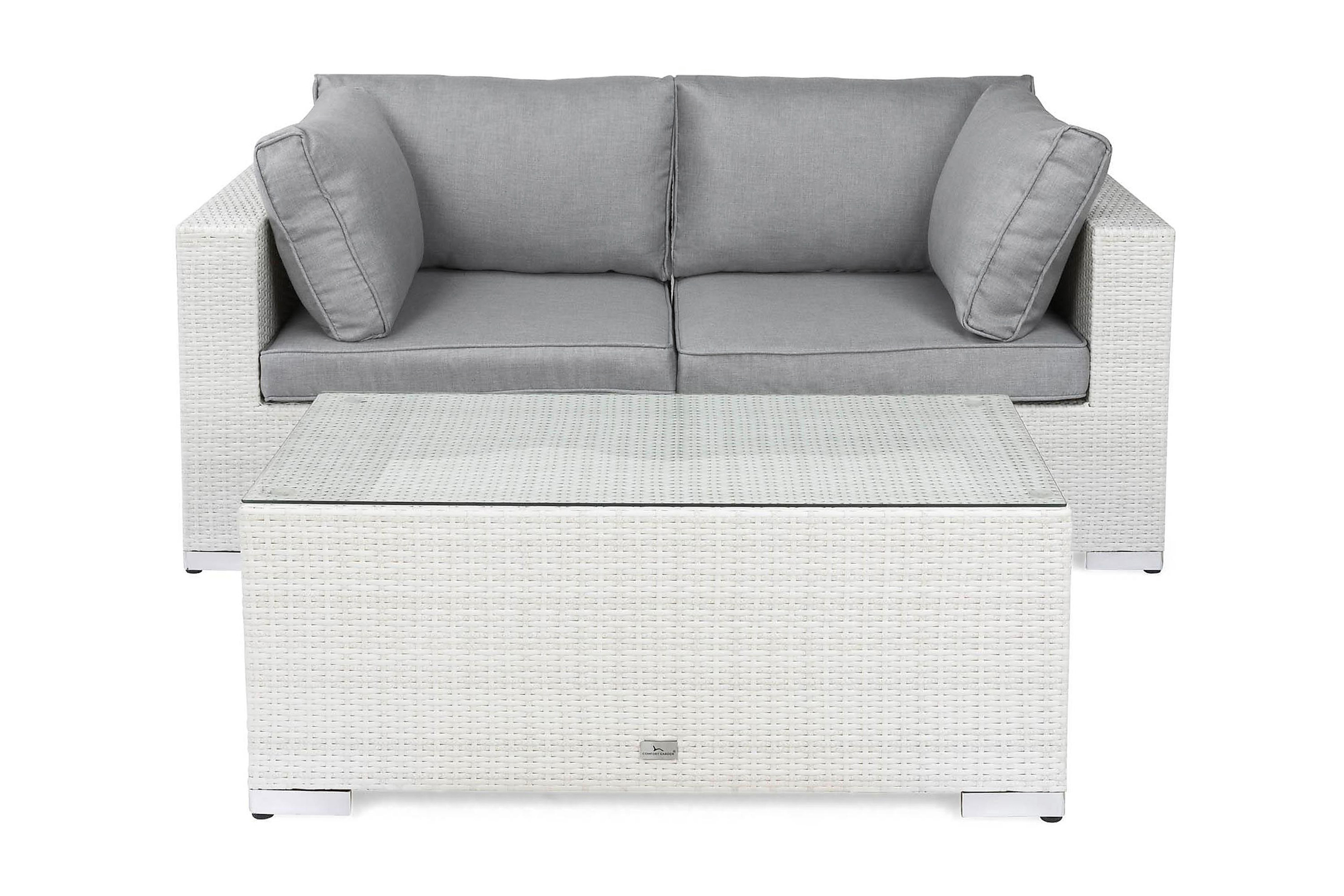 Loungegrupp Bahamas 2-sits Bord Vit