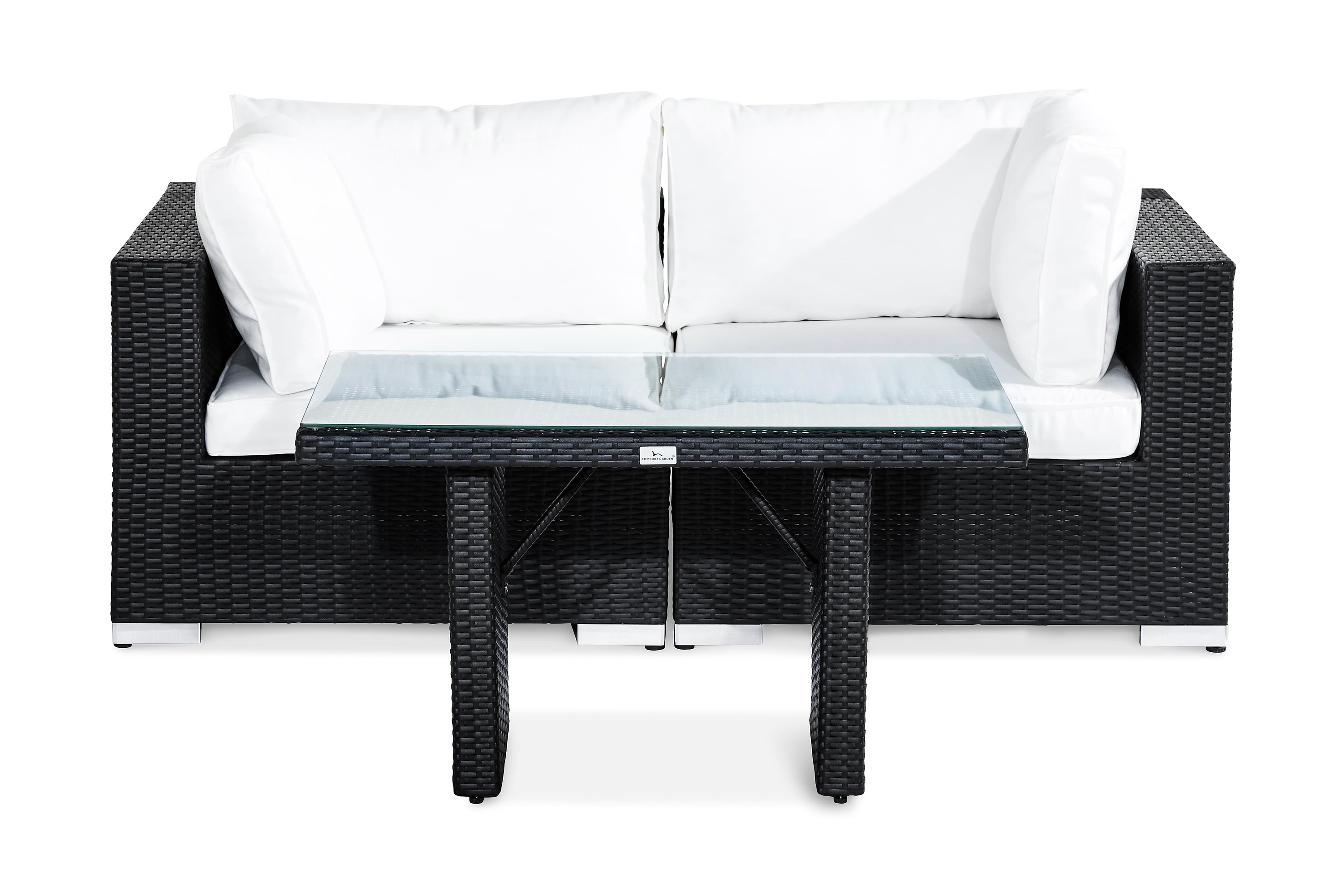 Loungegrupp Bahamas 2-sits Svart Bord