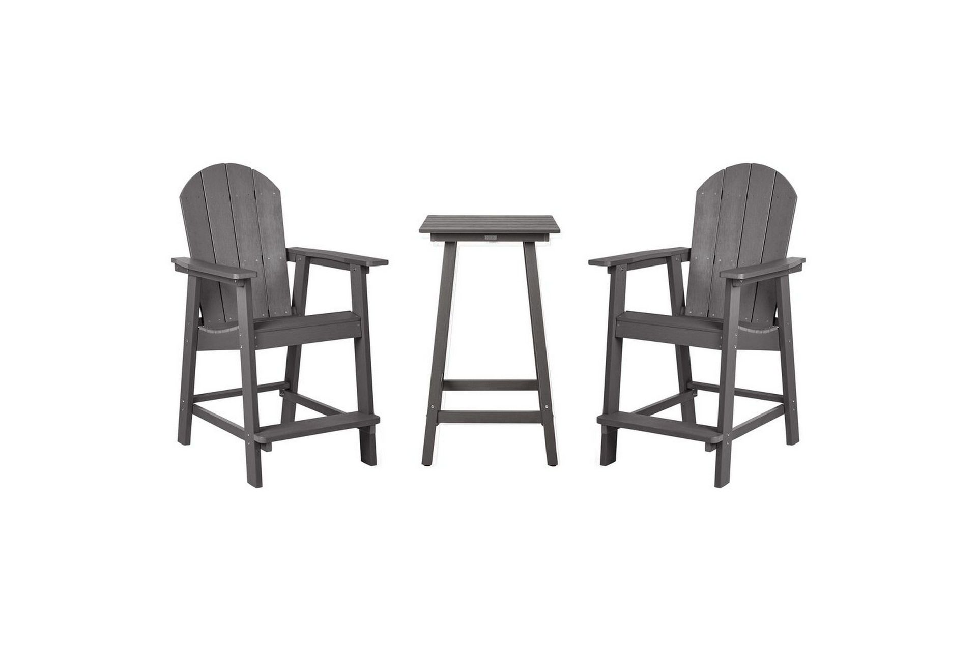 Cafeset Adirondack Mörkgrå - Mörkgrå
