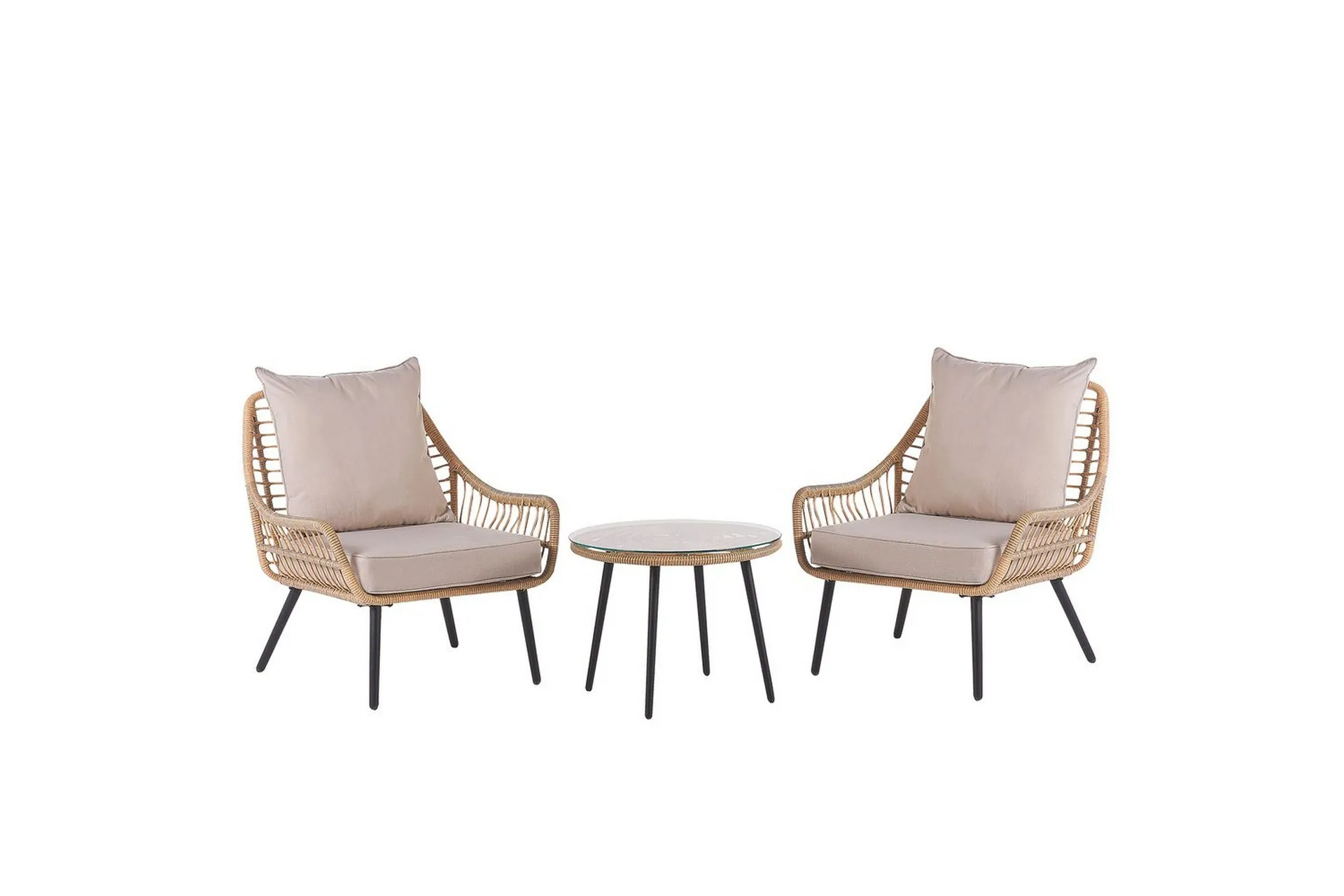 Cafeset Laureto Natur/Beige/Svart/Beige - Natur/Beige/Svart/Beige