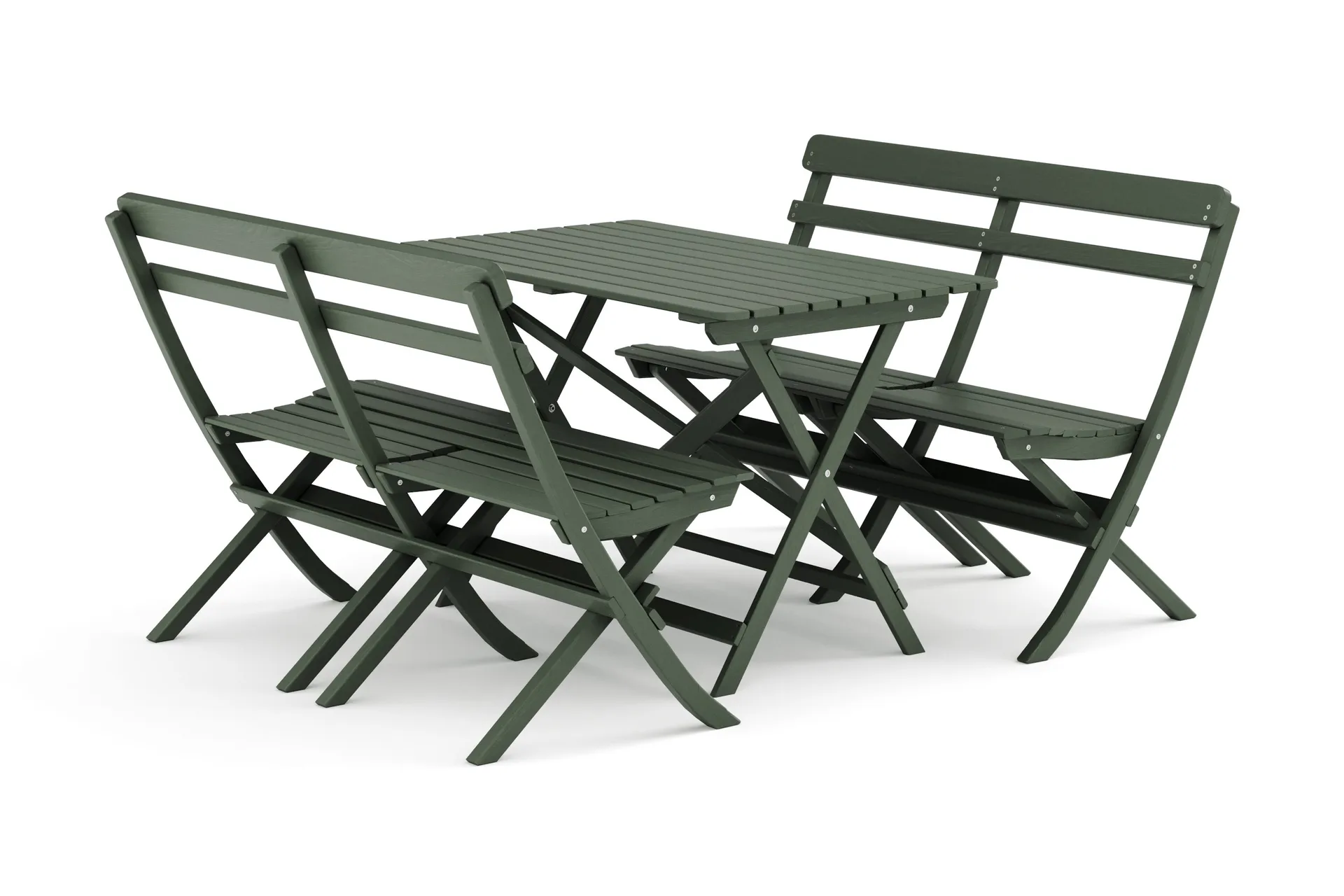 Landet Utomhus matgrupp 118x70x74 cm med 2 soffor - Gr&ouml;n