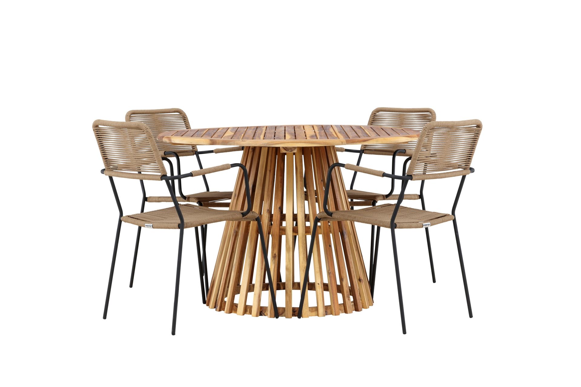 Lumpur Matgrupp Utomhus + 4 Utestolar - Natur