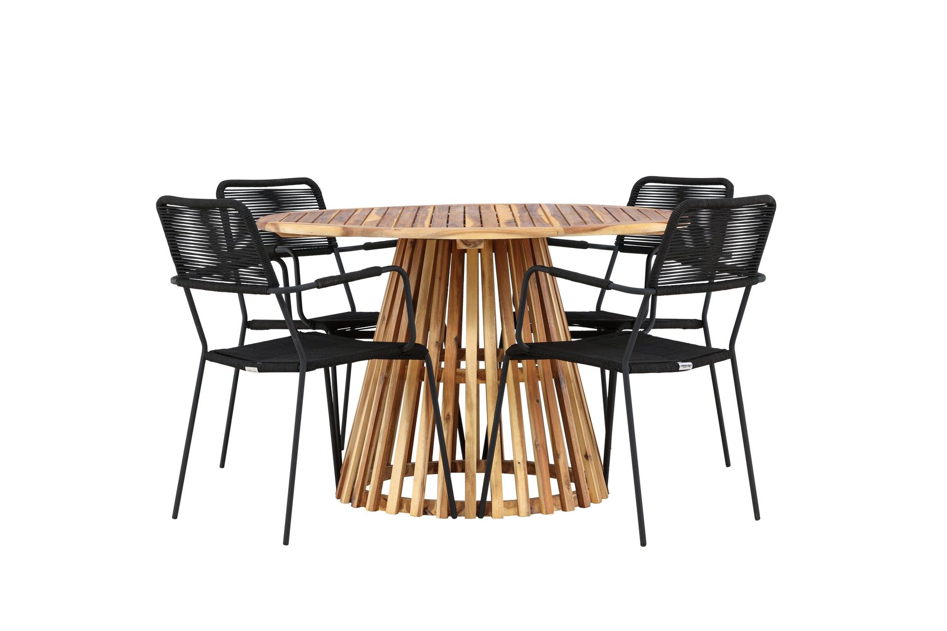 Lumpur Matgrupp Utomhus + 4 Utestolar - Natur