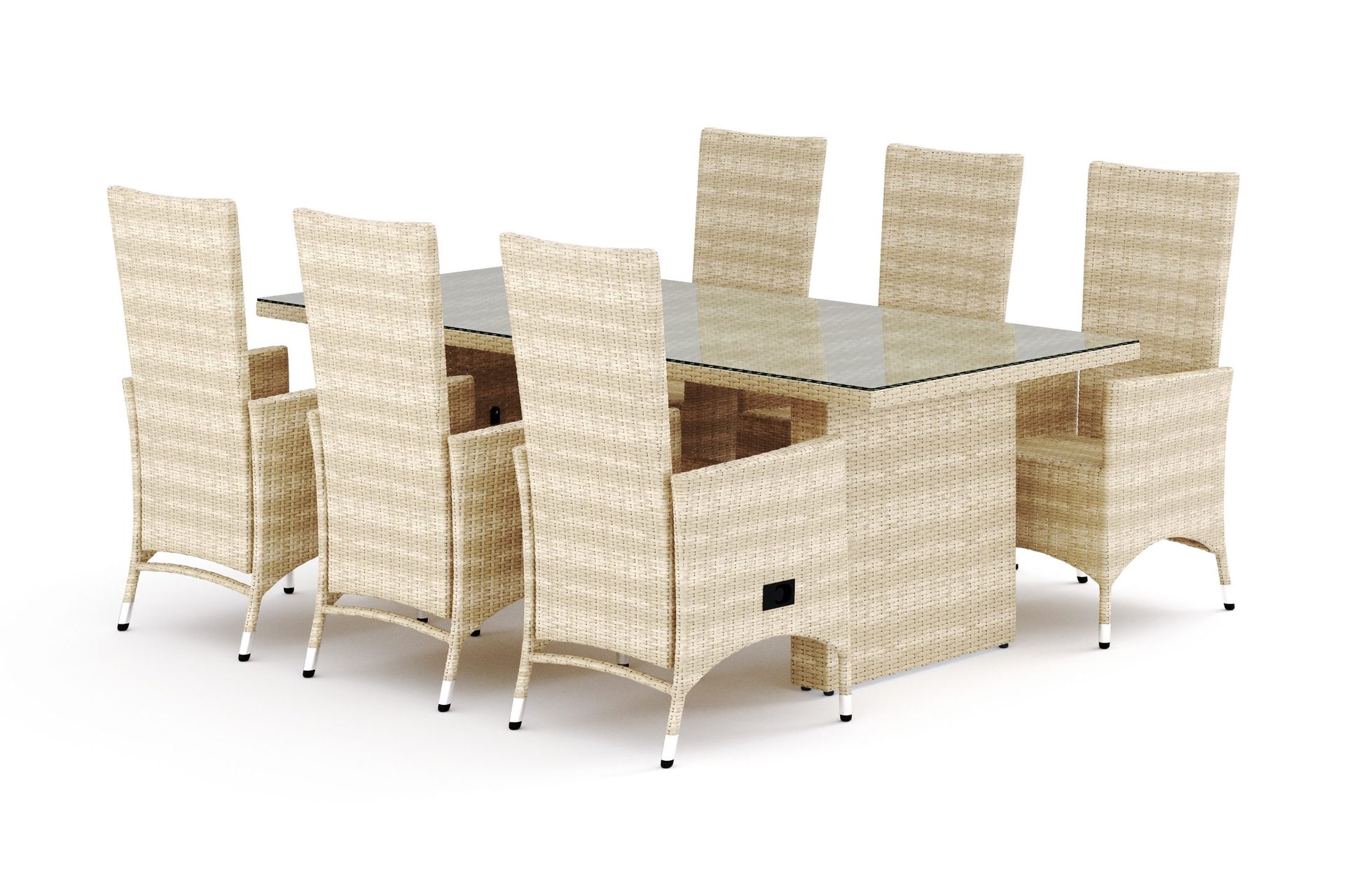Majestic Matgrupp Utomhus 210 + 6 Jenny St&auml;llbar F&aring;t&ouml;lj Comfort Garden Beige -