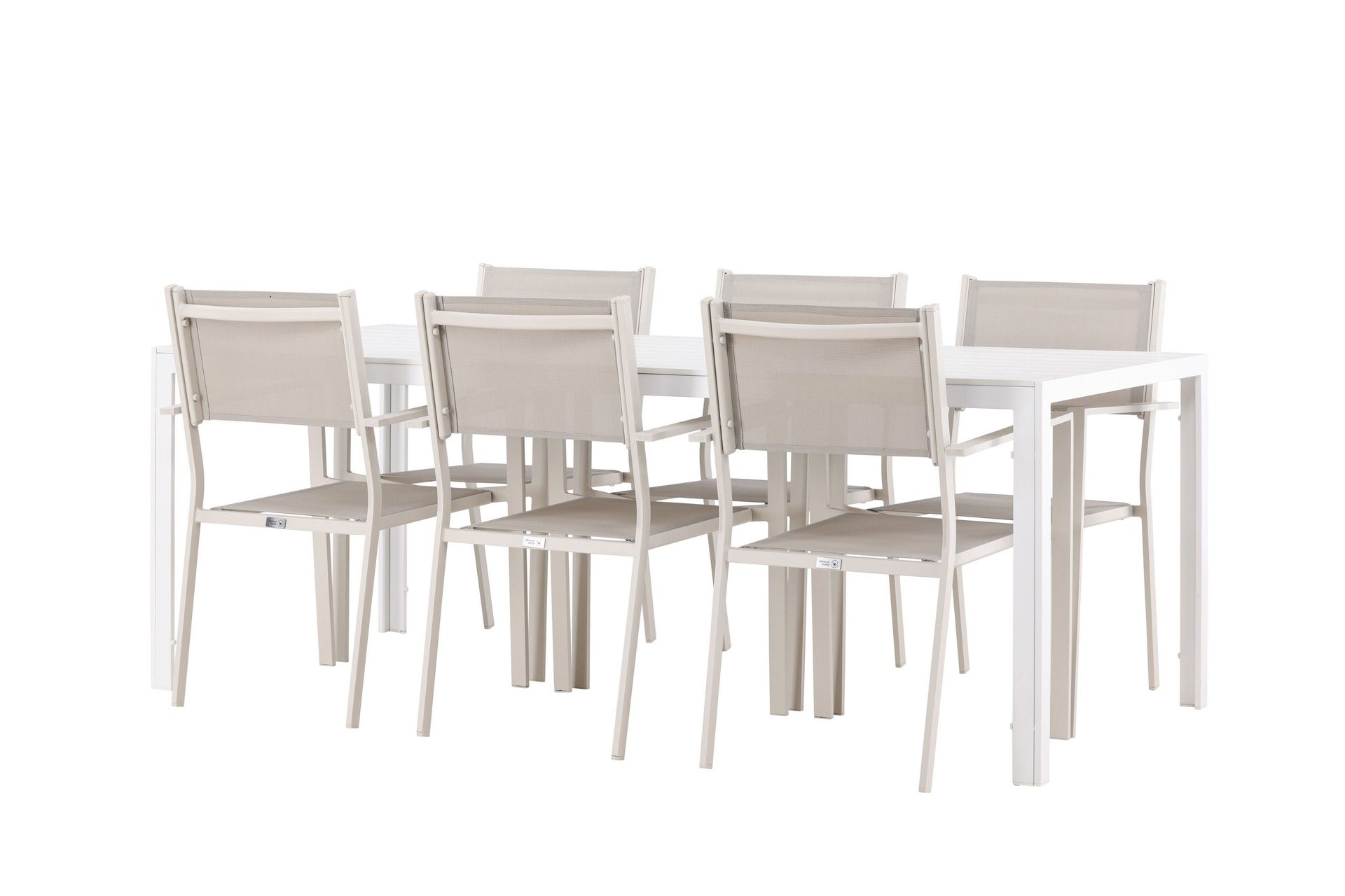 Break Matgrupp Utomhus 205 cm + 6 st Copacabana Matstolar Beige/Vit -