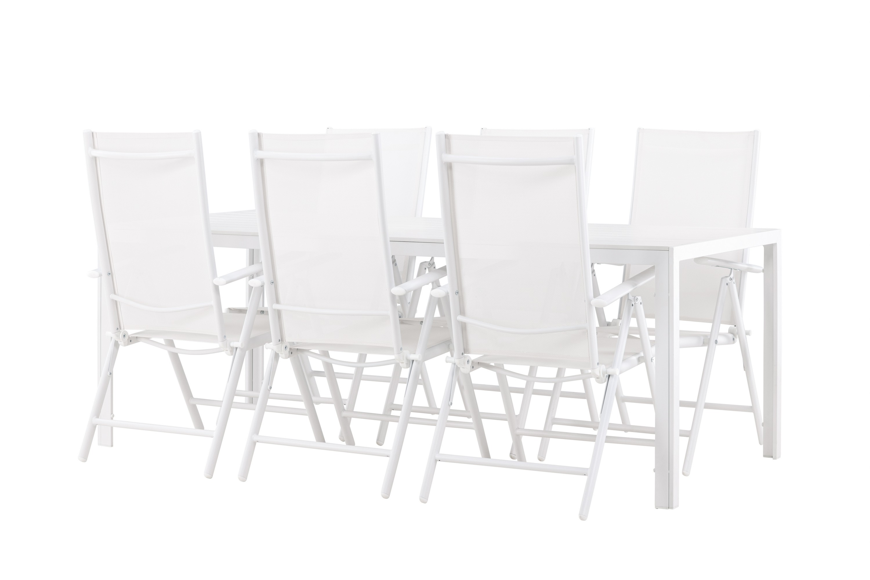 Matgrupp Utomhus Break 205 cm 6 st Matstolar Vit