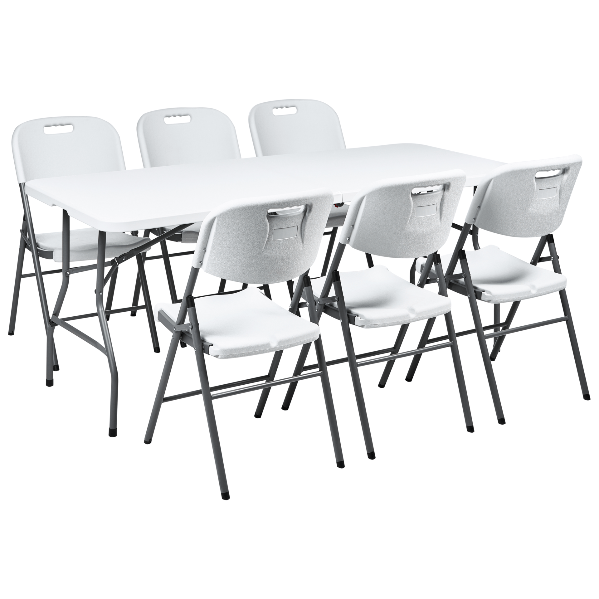 Matgrupp utomhus 6-Sits Cugnoli F&auml;llbar - Vit