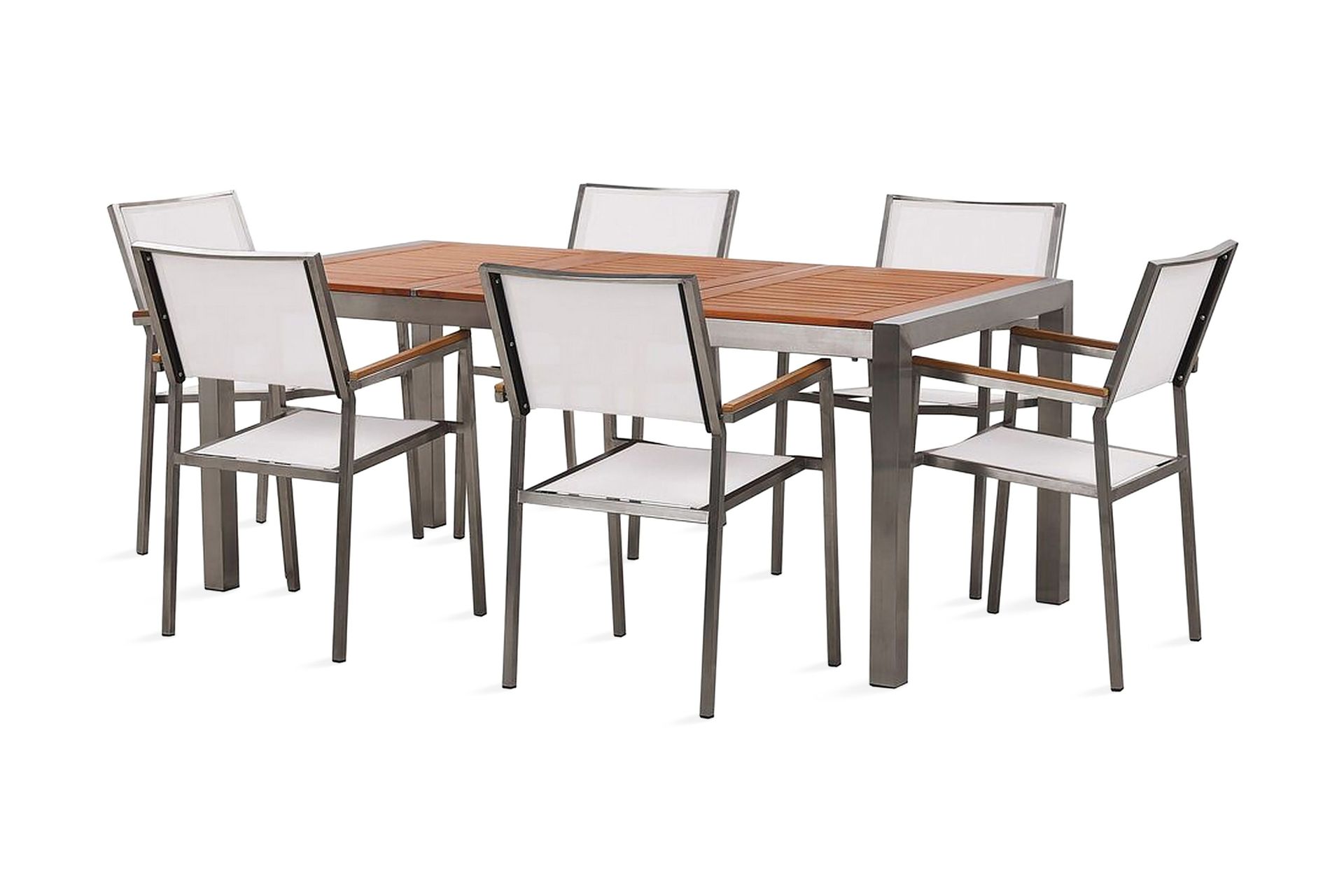 Bofors Matgrupp Utomhus + 6 Rottingstolar - Brun