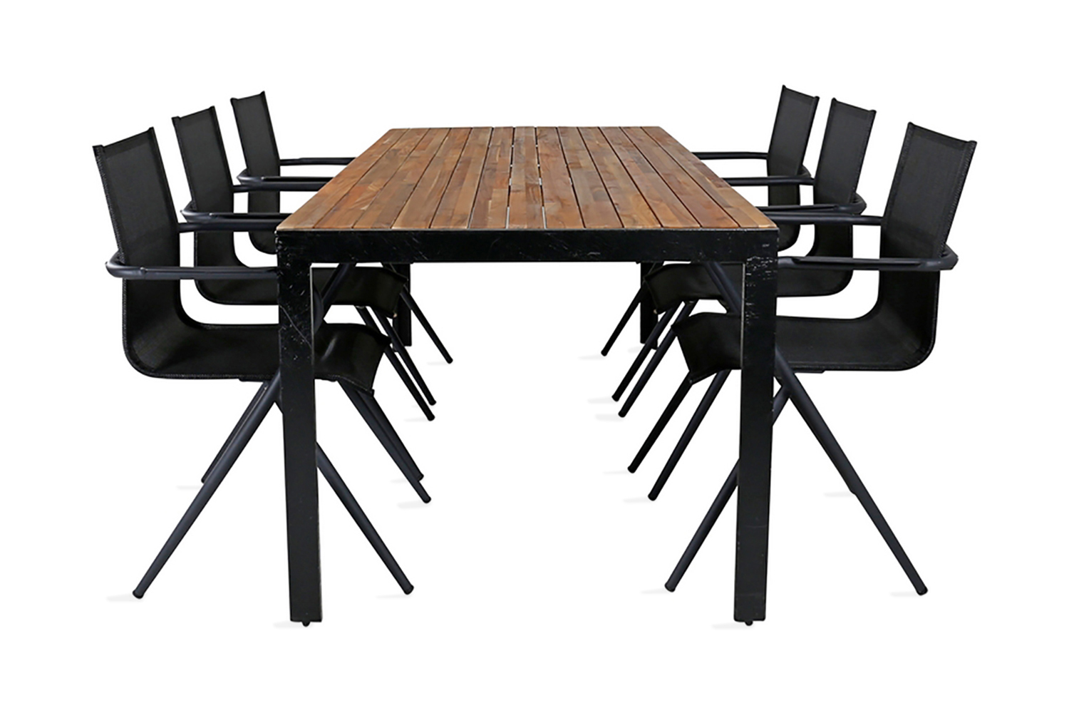 Bois Matgrupp Utomhus 205cm 6 Alina Matstolar Brun/Vit