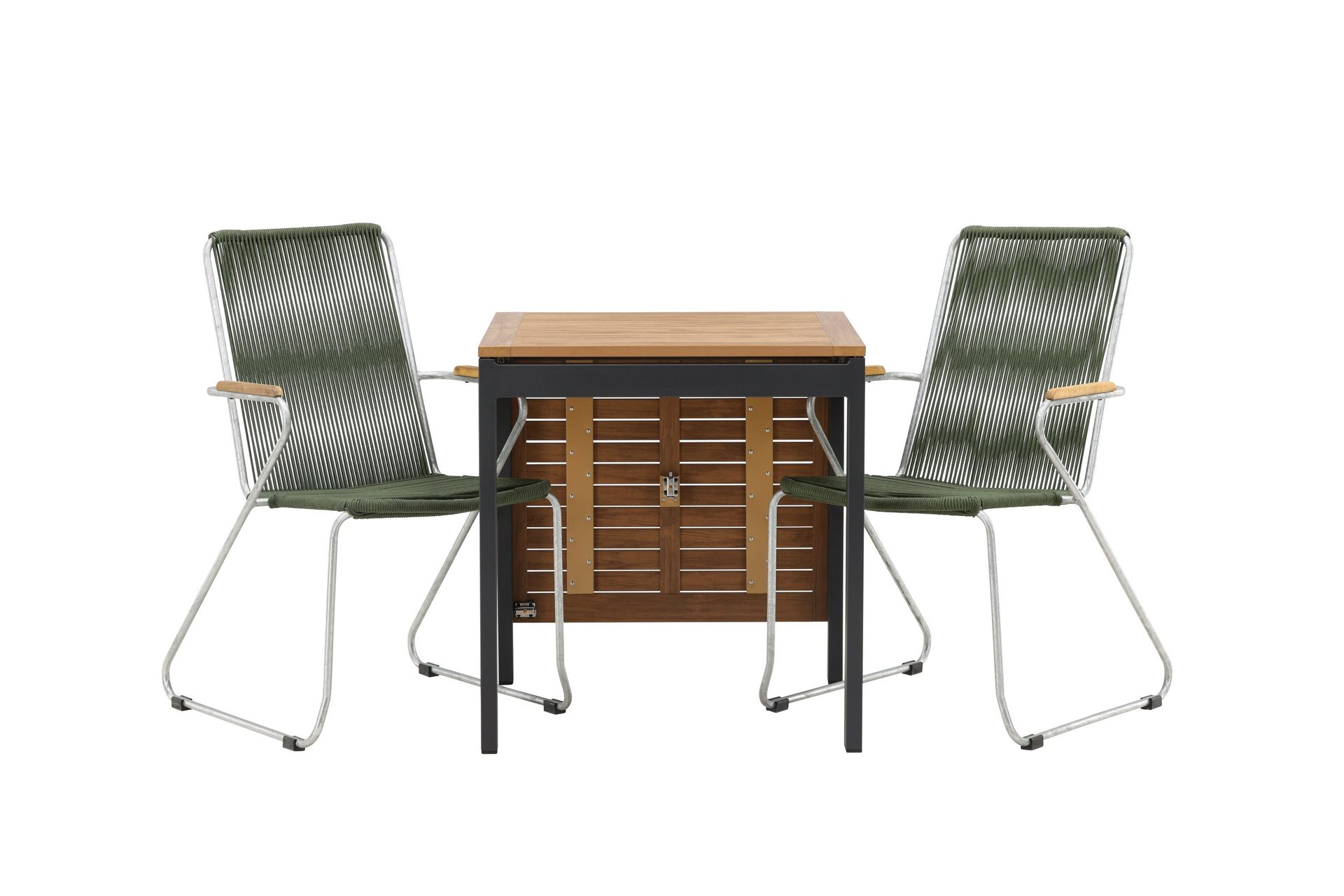 diego matgrupp 70 cm + 2 st bois karmstolar grön/brun - grön/brun