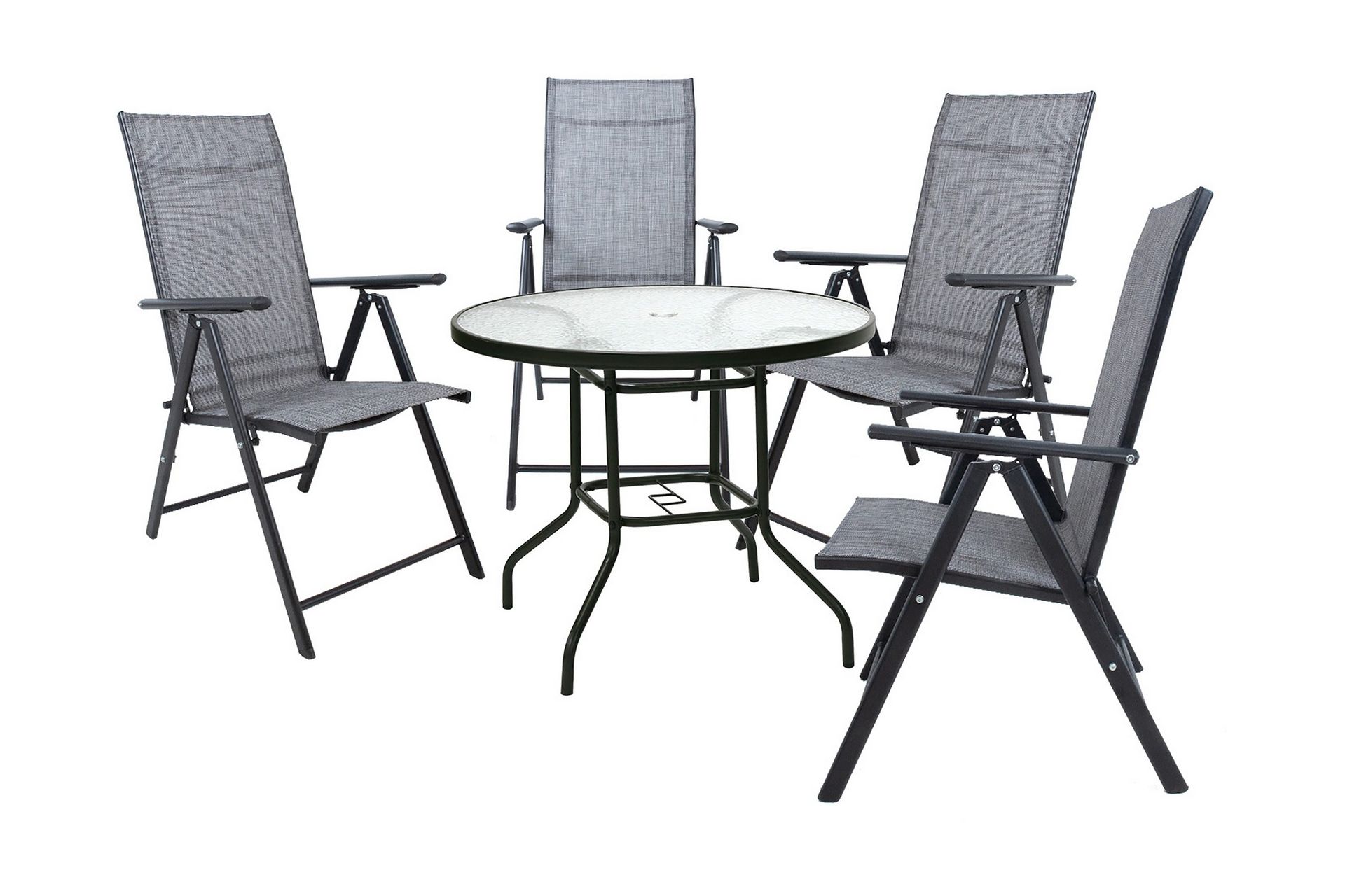 Dublin Matgrupp Utomhus med 4 Positionsstolar -