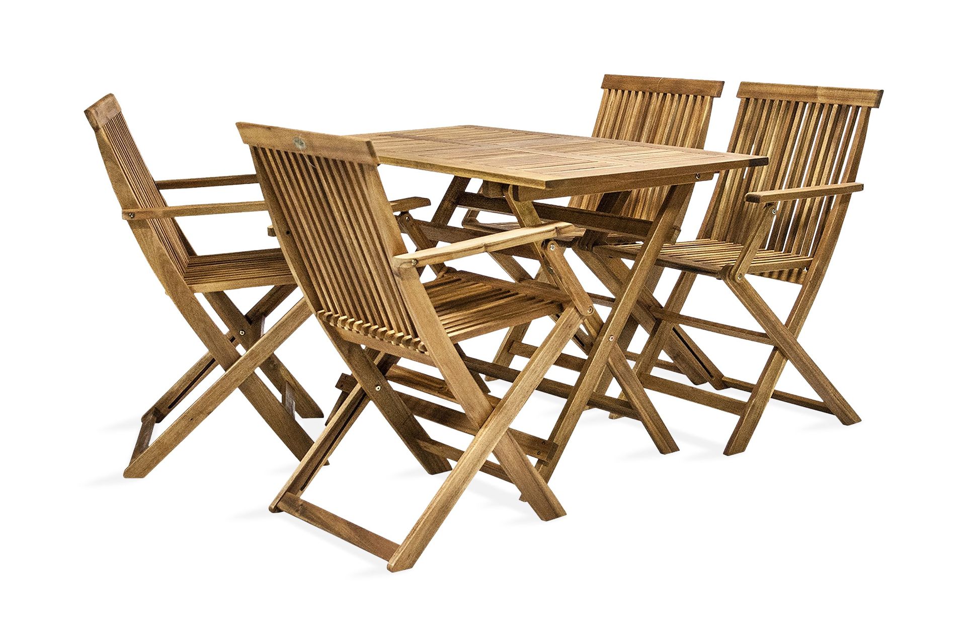 Finlay Matgrupp Utomhus 110x75 cm + 4 Utestolar - Akacia