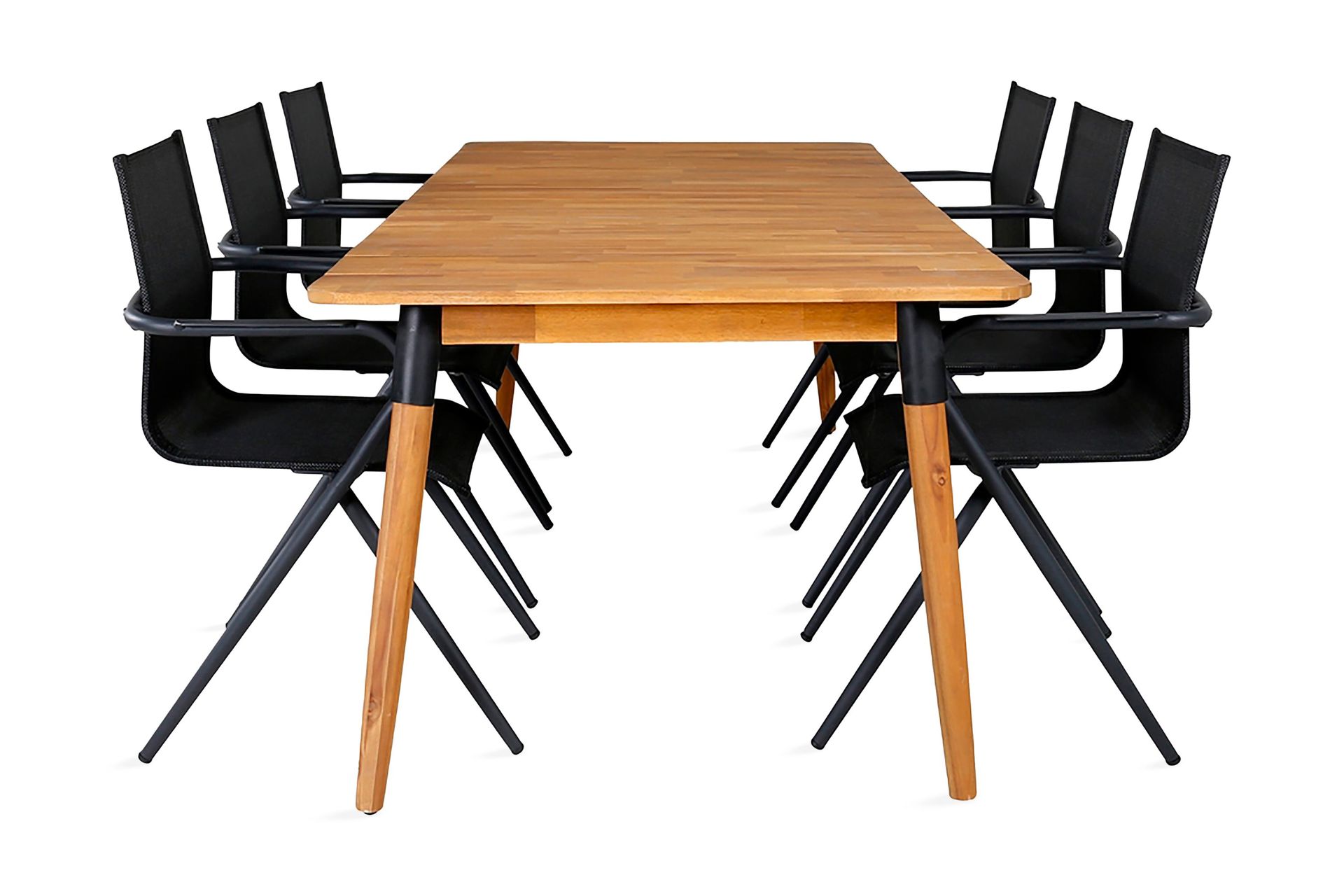 julian matgrupp 210cm + 6 alina matstolar brun - brun