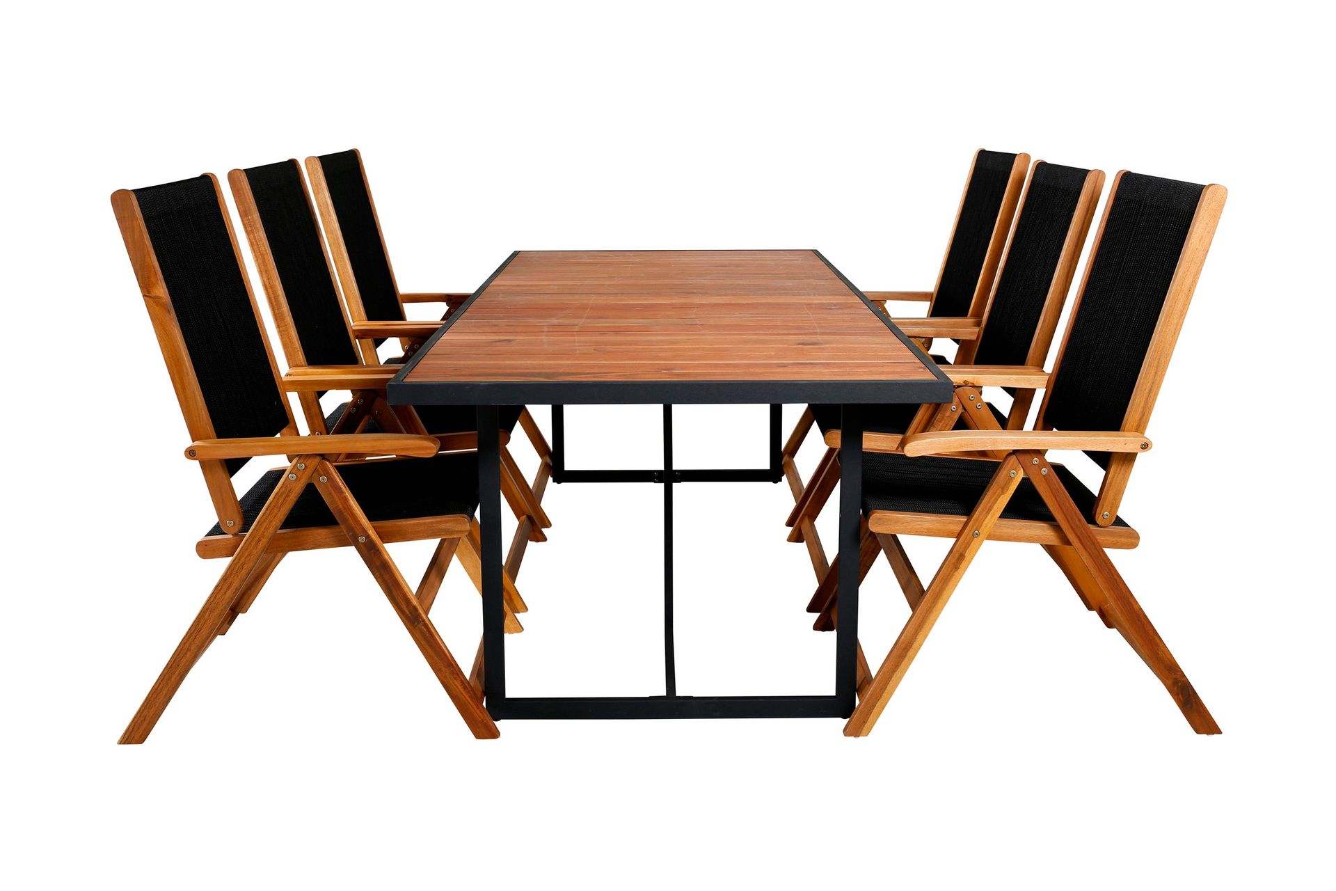 khung matgrupp utomhus 200cm + 6 little john matstolar - vit