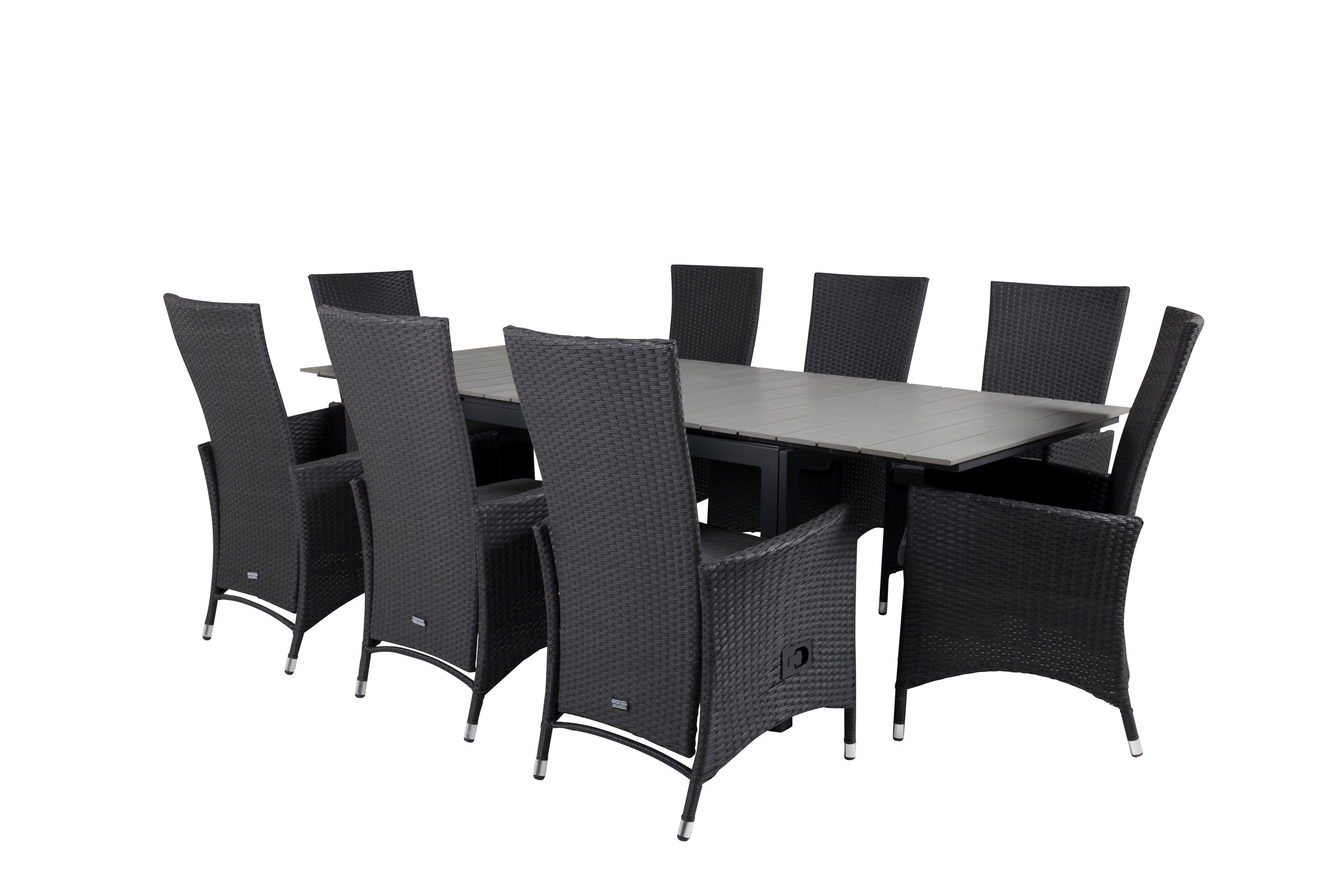 Levels Förlängningsbar Matgrupp Utomhus 160-240cm 8 Padova Stolar Natur