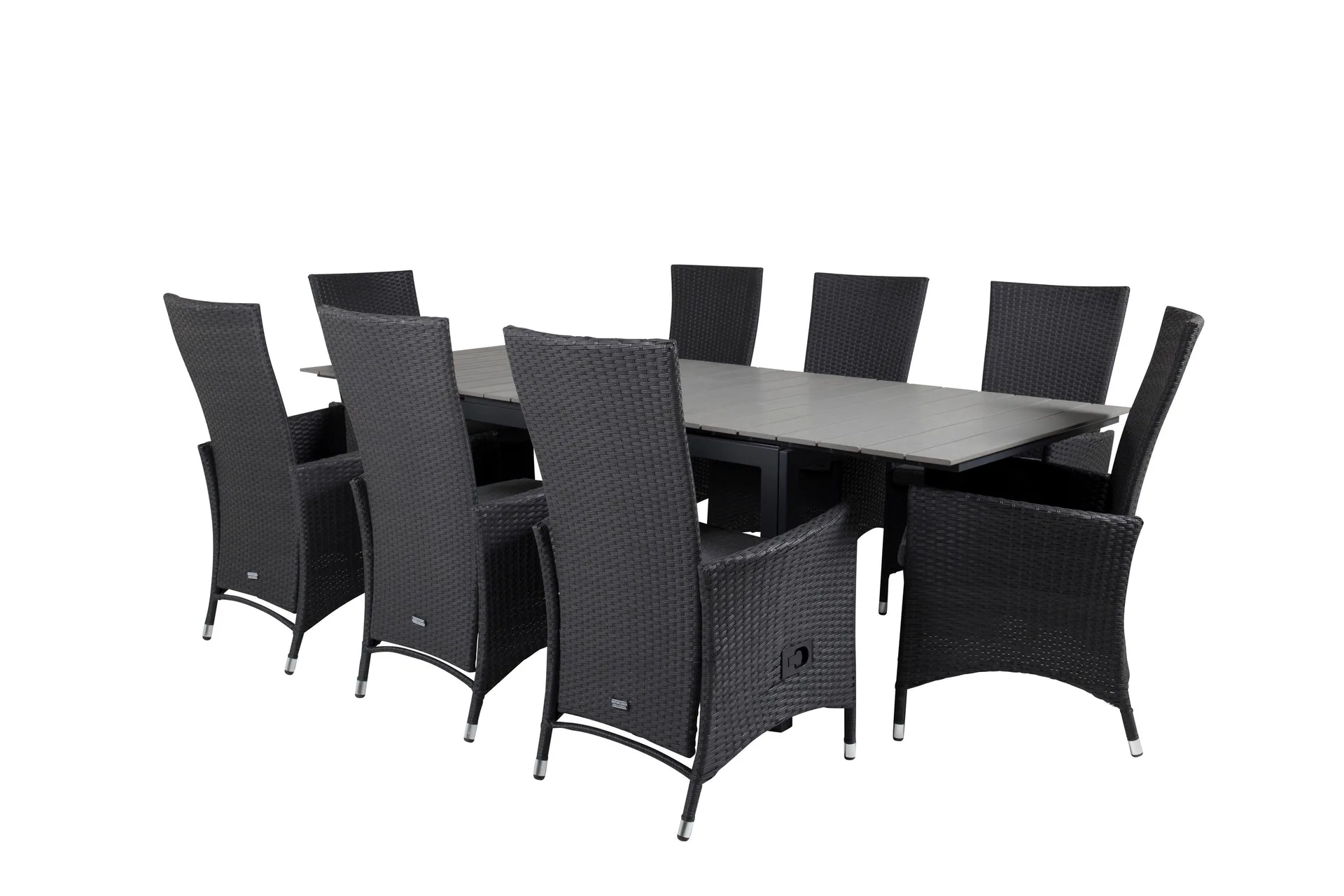 Levels F&ouml;rl&auml;ngningsbar Matgrupp Utomhus 160-240cm + 8 Padova Stolar - Natur