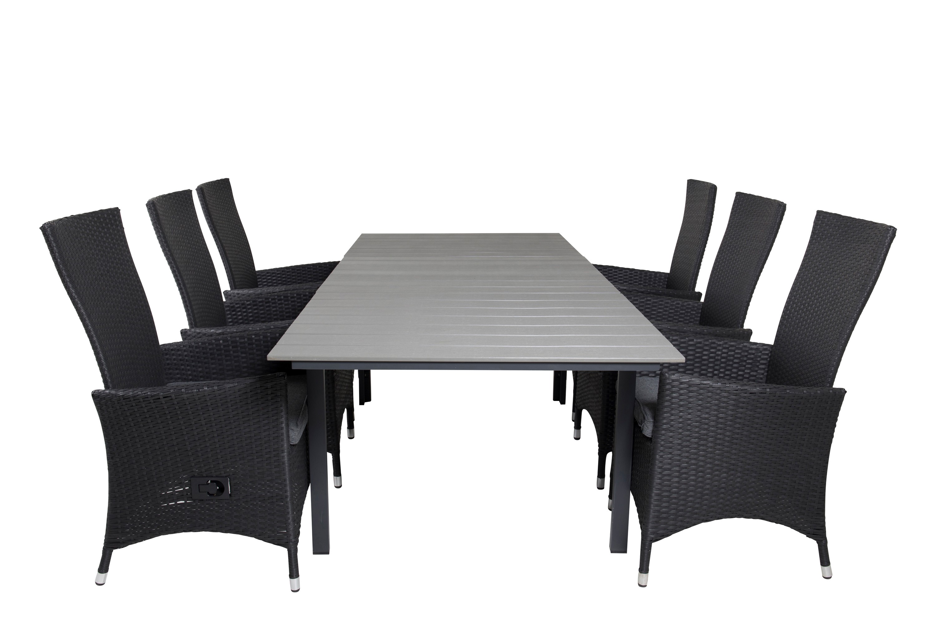 Levels Förlängningsbar Matgrupp Utomhus 160cm 6 Padova Matstolar Natur