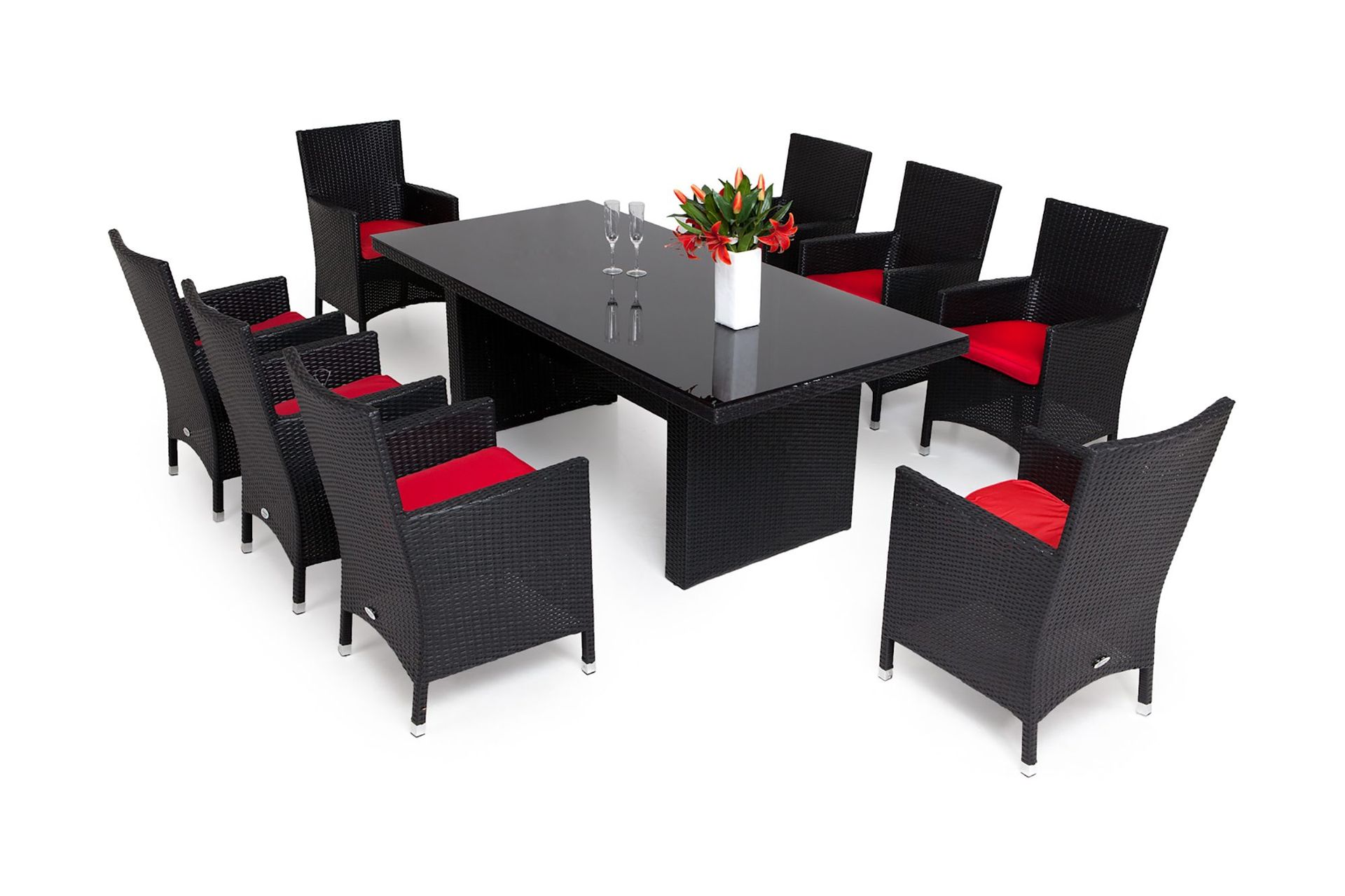 majestic matgrupp 210 + 6 thor fåtölj - svart/svart